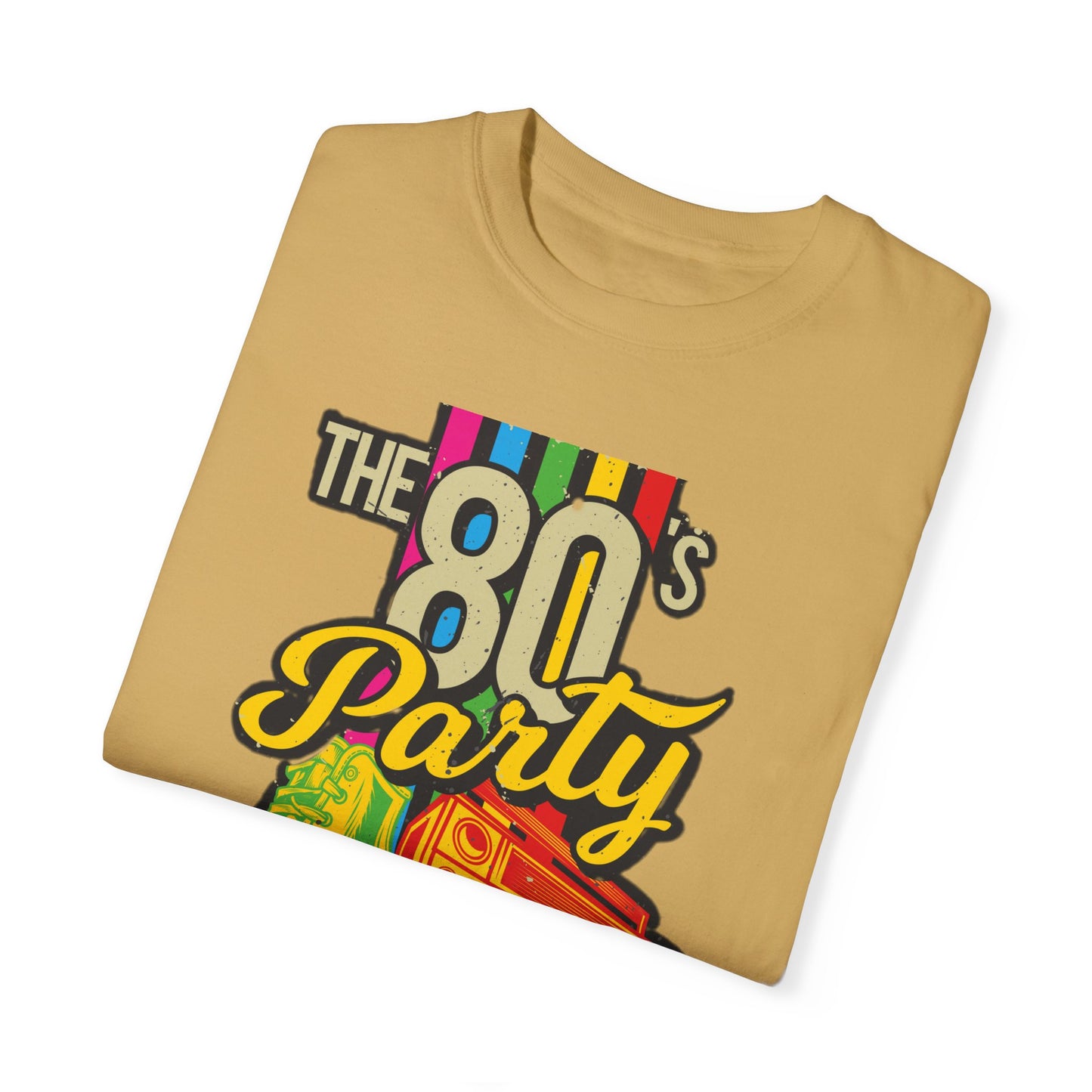 80s Party Comfort Colors Tshirt | Mens T-Shirt Graphic Tees Men Shirt Casual | Comfy Loose Fit Summer Clothes | Cotton Street Wear Clothing College Fashion