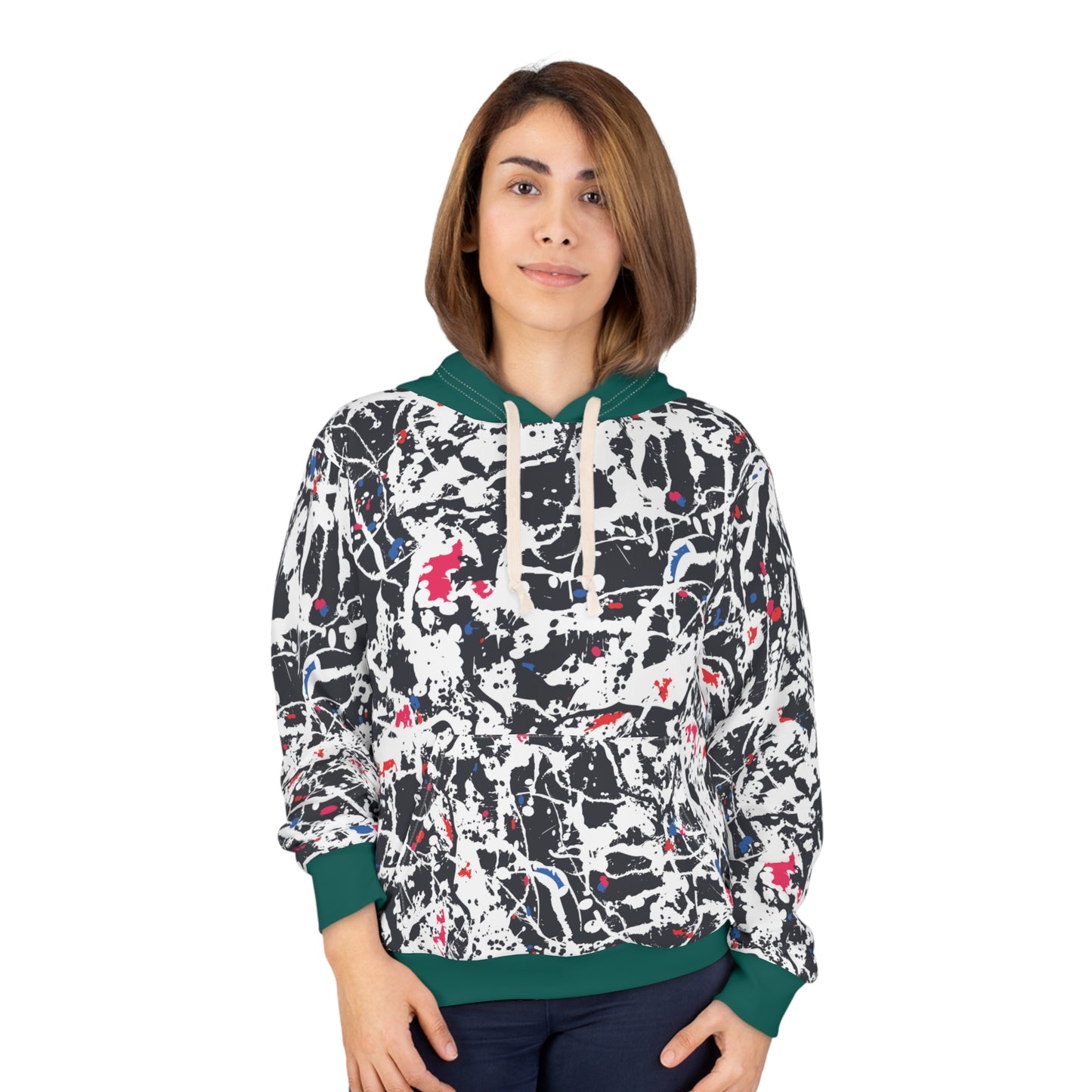 Elephant Hoodie, Unisex Pullover Hoodie, Abstract Pattern All Over Print Hoodie, Aesthetic Gift For Him,Hooded Sweatshirt Gift For Teens