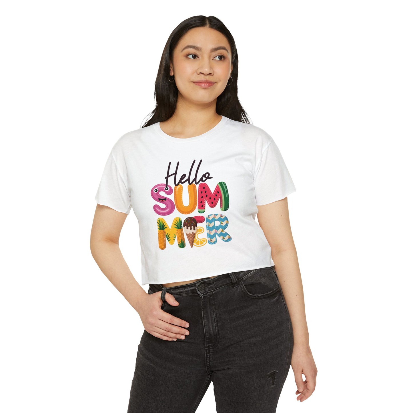Summer Crop Top For Women, Beach Gifts For Her, Vacation T-Shirt Croptop Casual TShirt Merch