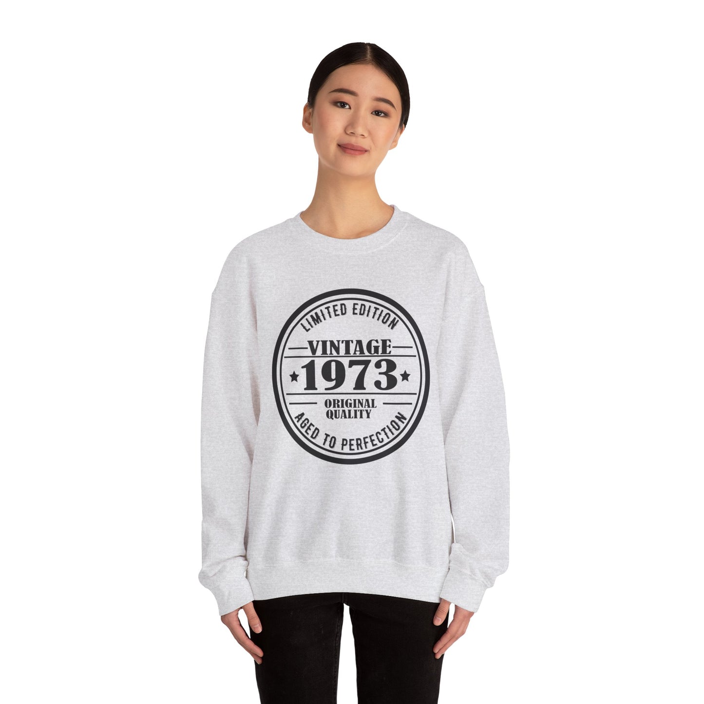 1973 Sweatshirt Vintage Graphic Pullover Sweater Birthday Gifts For Dad | Aged To Perfection