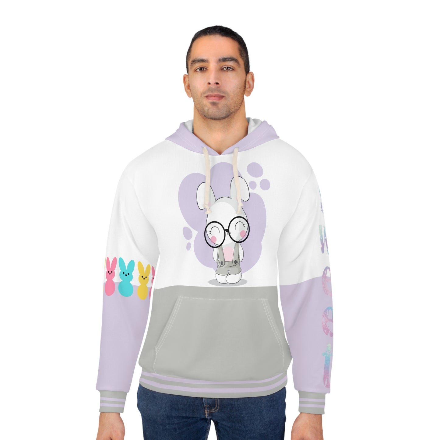 Rabbit Hoodie, Unisex Pullover Hoodie, Chinese All Over Print Hoodie, Aesthetic Gift For Her, Zodiac Hooded Sweatshirt Guft For New Year