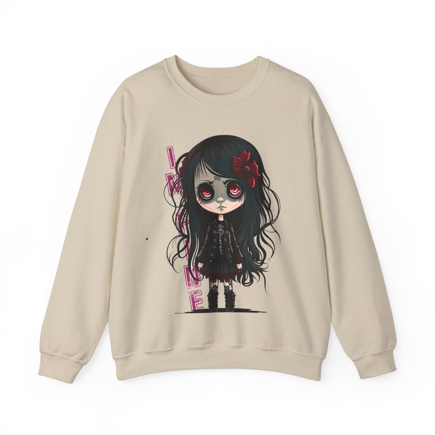 Goth Sweatshirt Emo Graphic Pullover Sweater | Cute Gifts For Teens Halloween Outfit | Im Fine