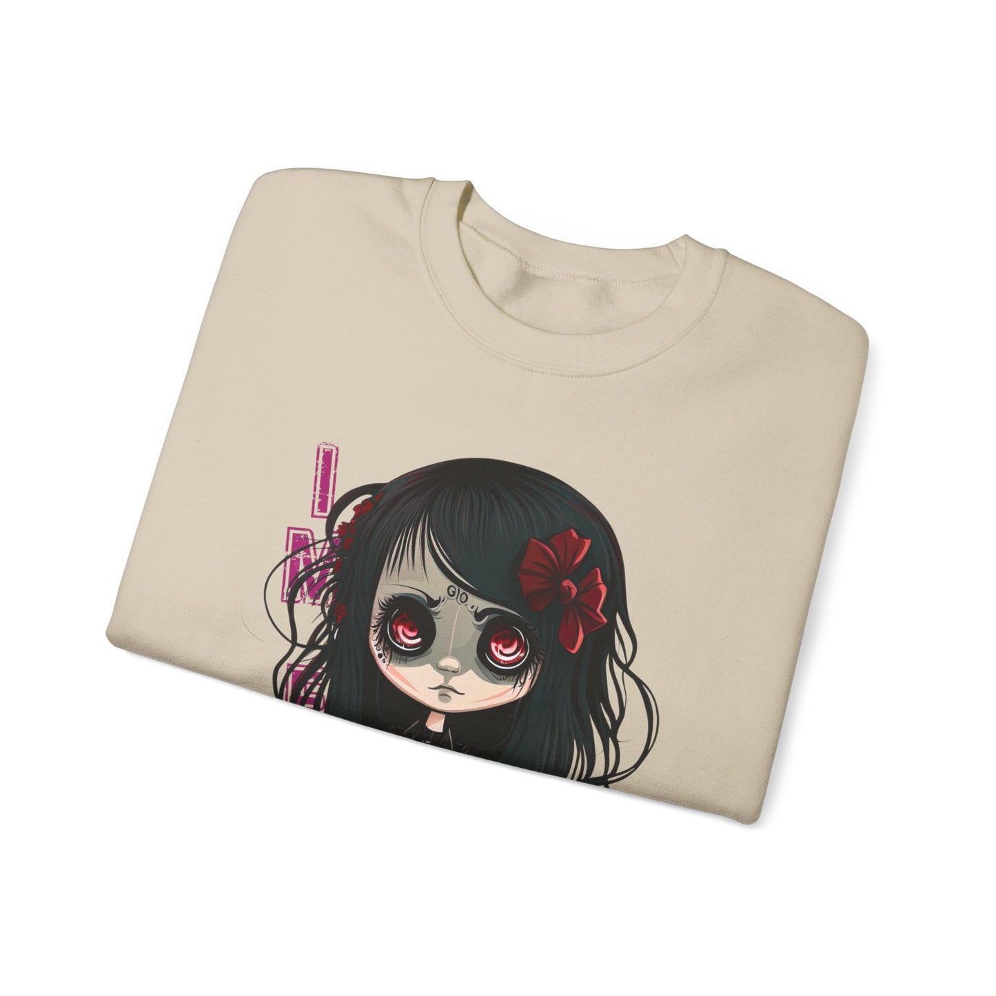 Goth Sweatshirt Emo Graphic Pullover Sweater | Cute Gifts For Teens Halloween Outfit | Im Fine