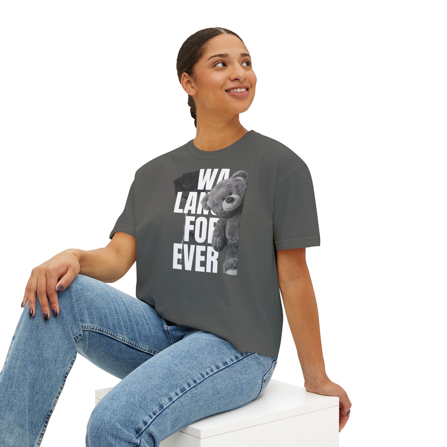Copy of Hugot Bear Graphic Tee, Boxy Croptop, Pinoy Shirt, Casual Crop Top, Filipino Gift for Her,, Comfort Colors Tshirt,