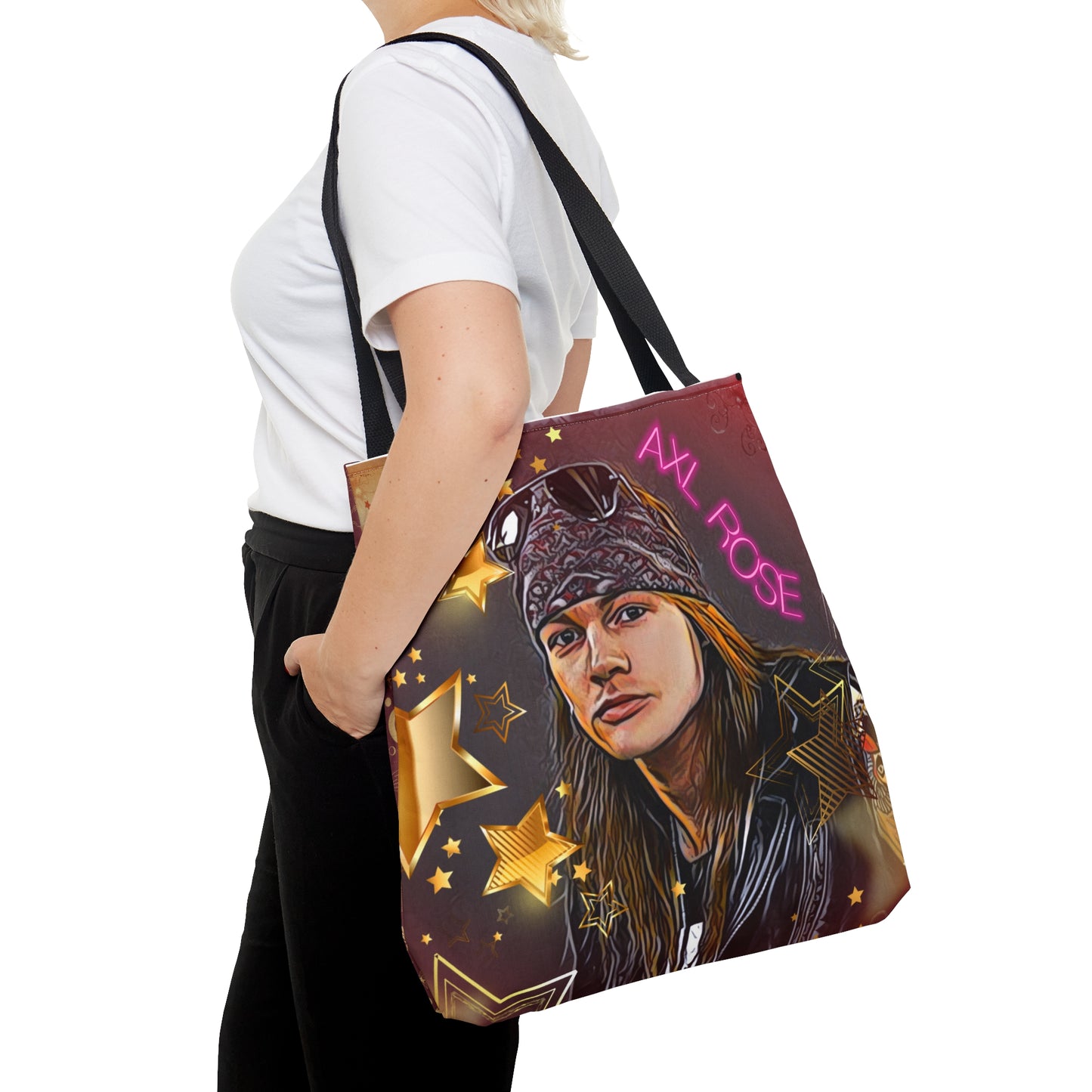 80s Rock Band MaroonTote Bag - Celestial Design For Women