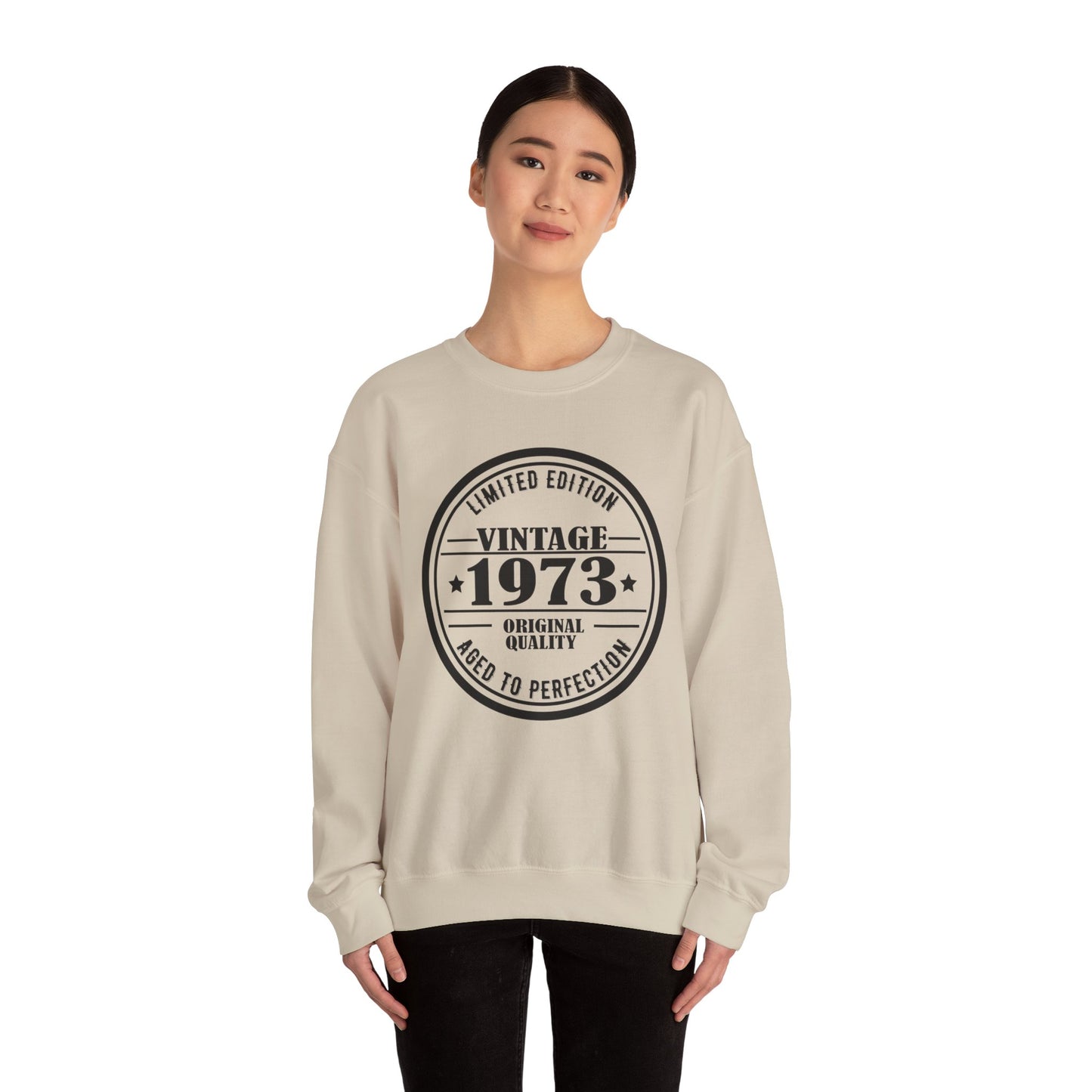 1973 Sweatshirt Vintage Graphic Pullover Sweater Birthday Gifts For Dad | Aged To Perfection