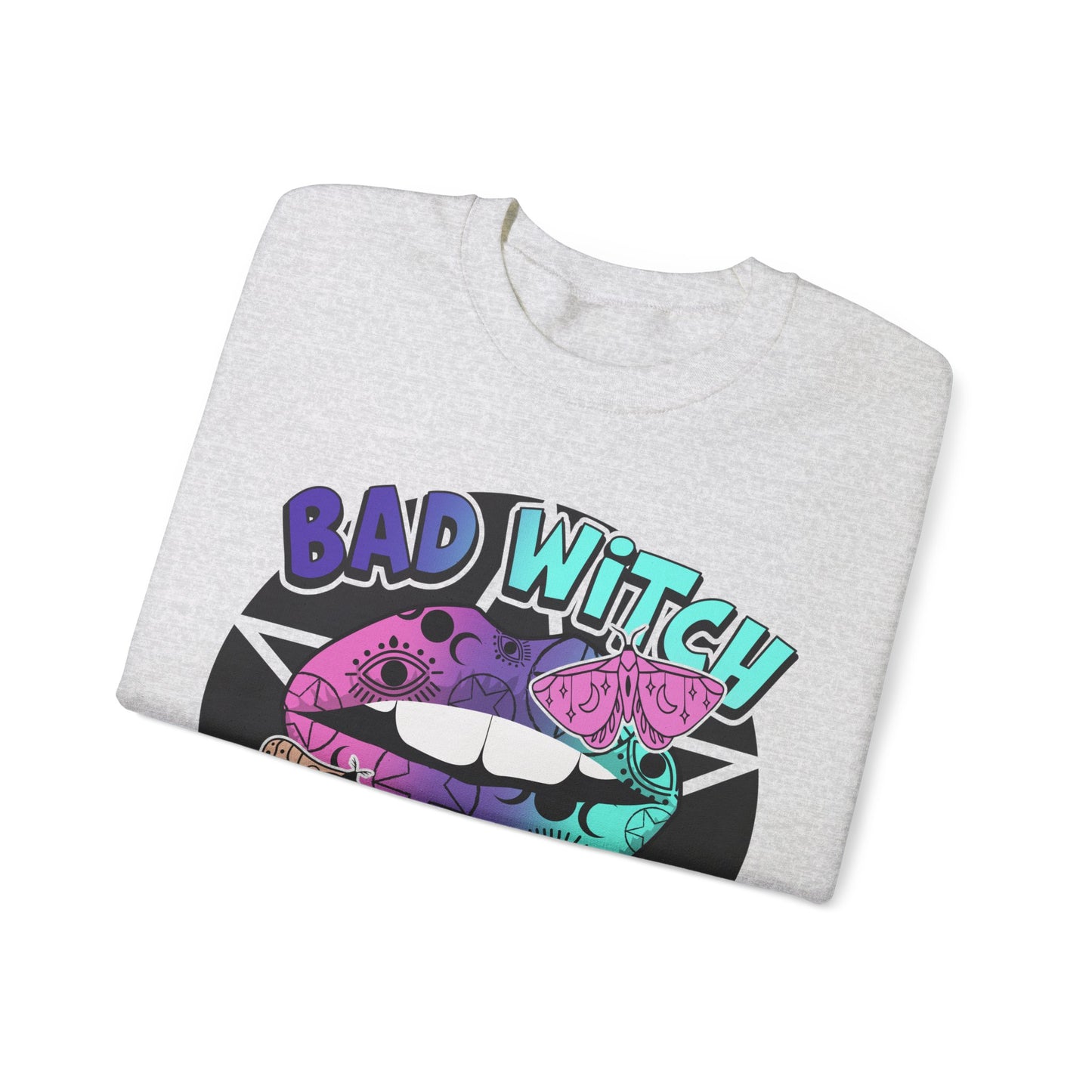 Bad Witch Vibes Sweatshirt Halloween Graphic Pullover Sweater | Witchy Gifts For Mom