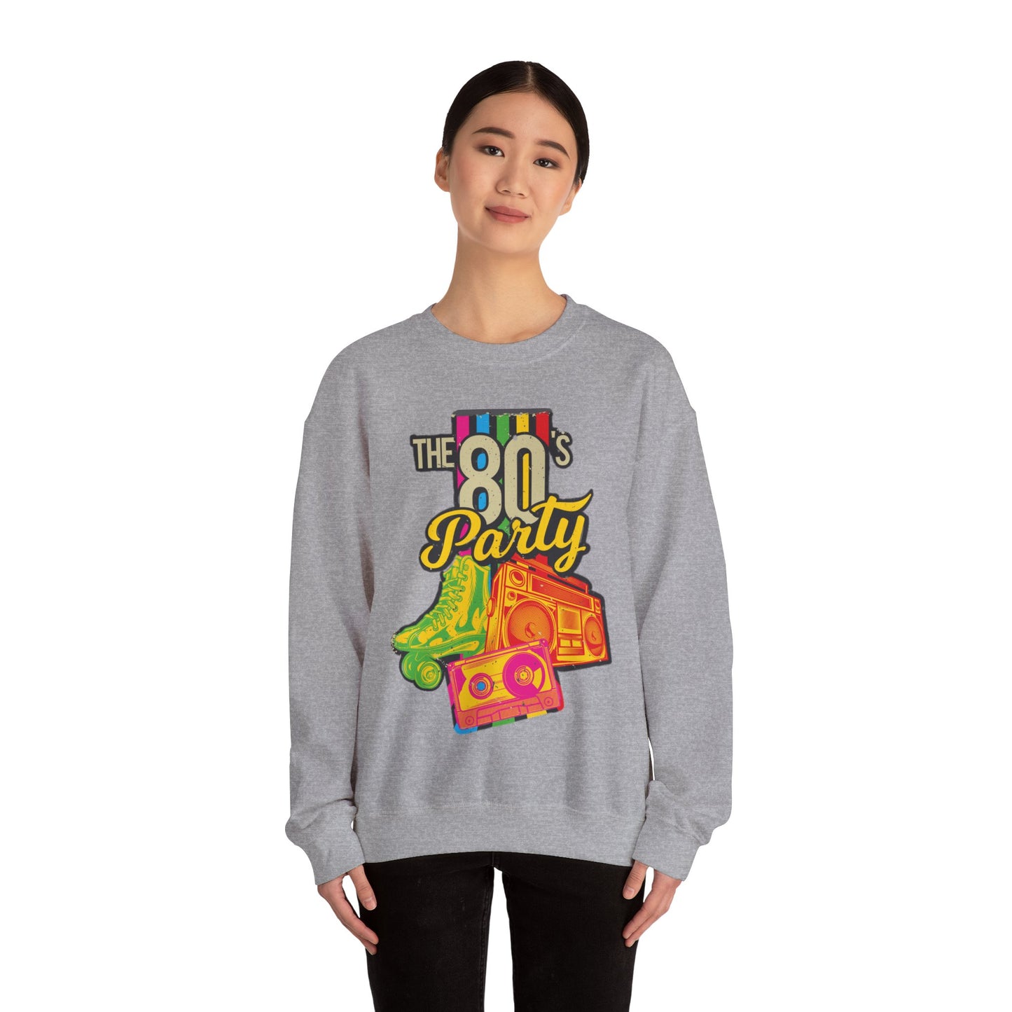 80s Sweatshirt Roller Blades Graphic Pullover Sweater Retro Gifts For Brothers Party Outfit