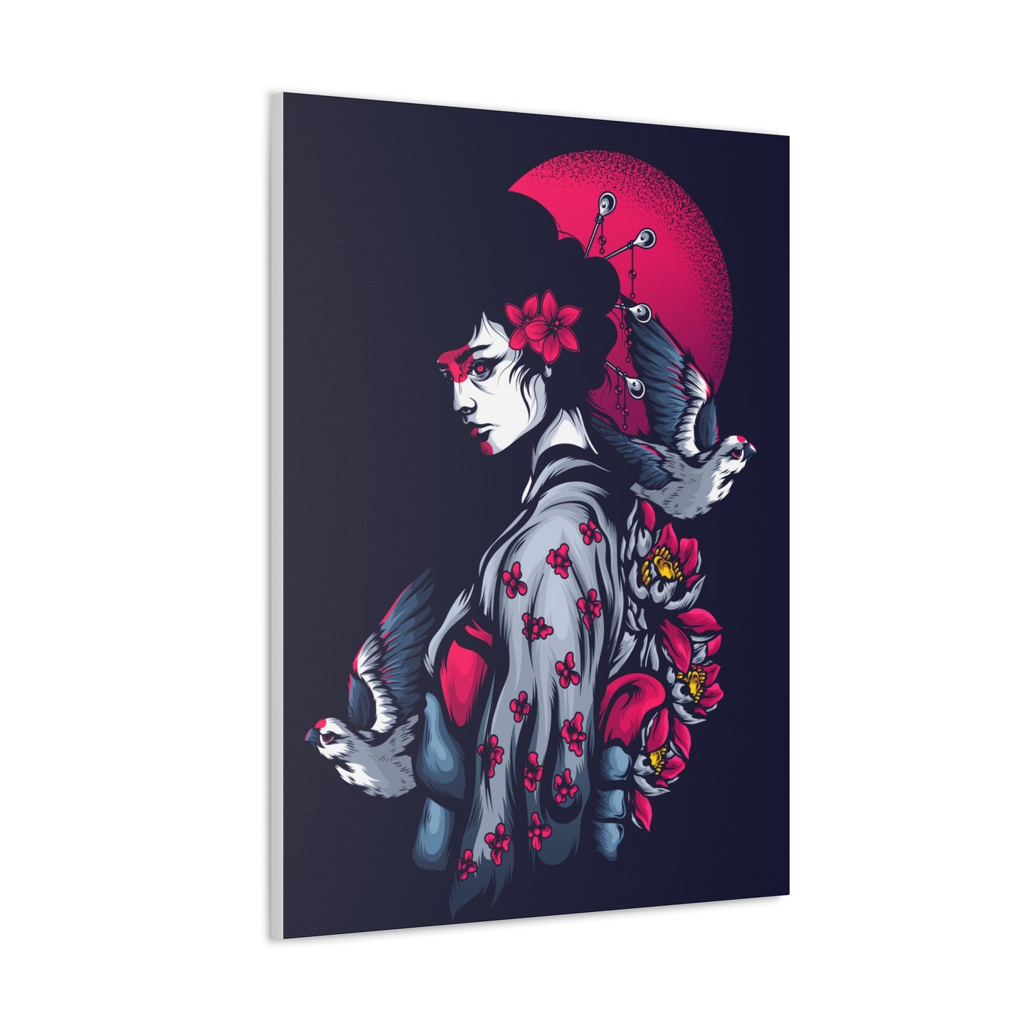 Japanese Art Canvas Gallery Wrap 30x40 Wall Art Japan Art Geisha Woman Portrait