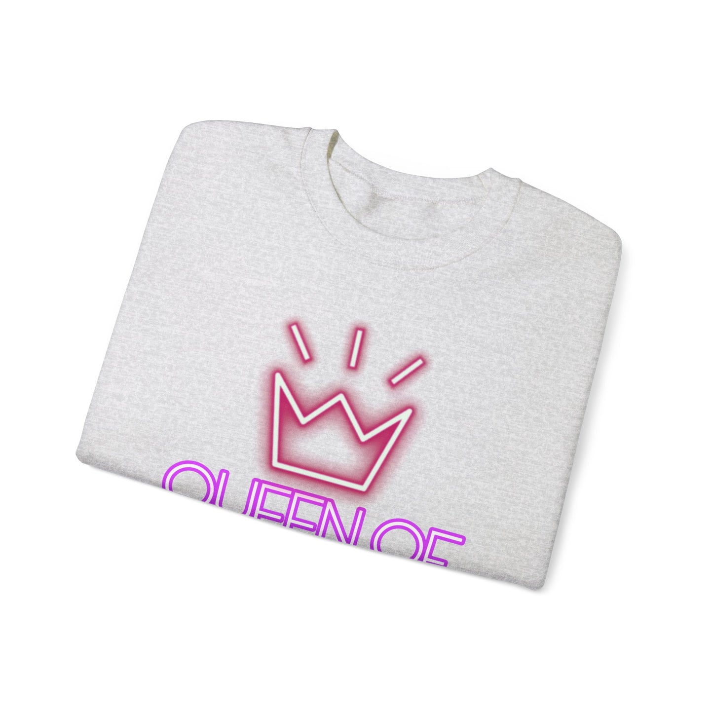 Queen Sweatshirt Neon Graphic Pullover Sweater Empowerment Gifts For Her Minimalist Outfit | Queen Of Everything