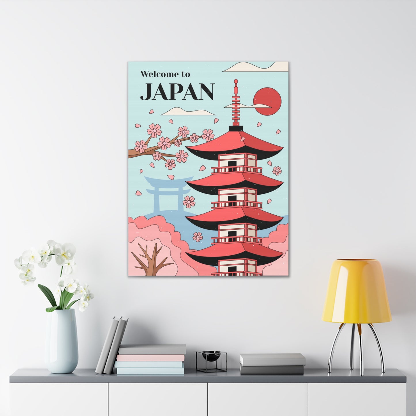 Japan Art,Japanese Wall Art Canvas Gallery Wrap 30x40 Asian Art,Housewarming Gift For Men