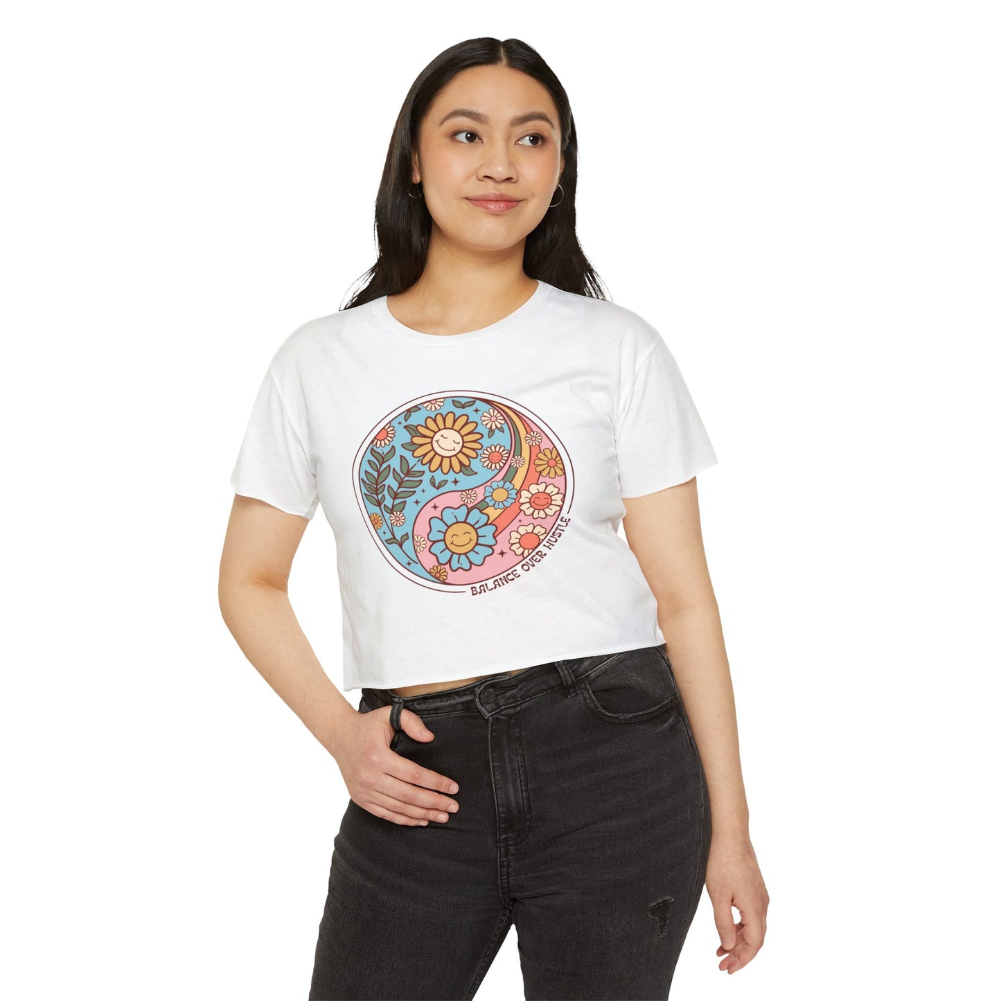 Boho Crop Top For Women, RetroGifts For Her, Cowgirl T-Shirt Croptop Rodeo TShirt Merch