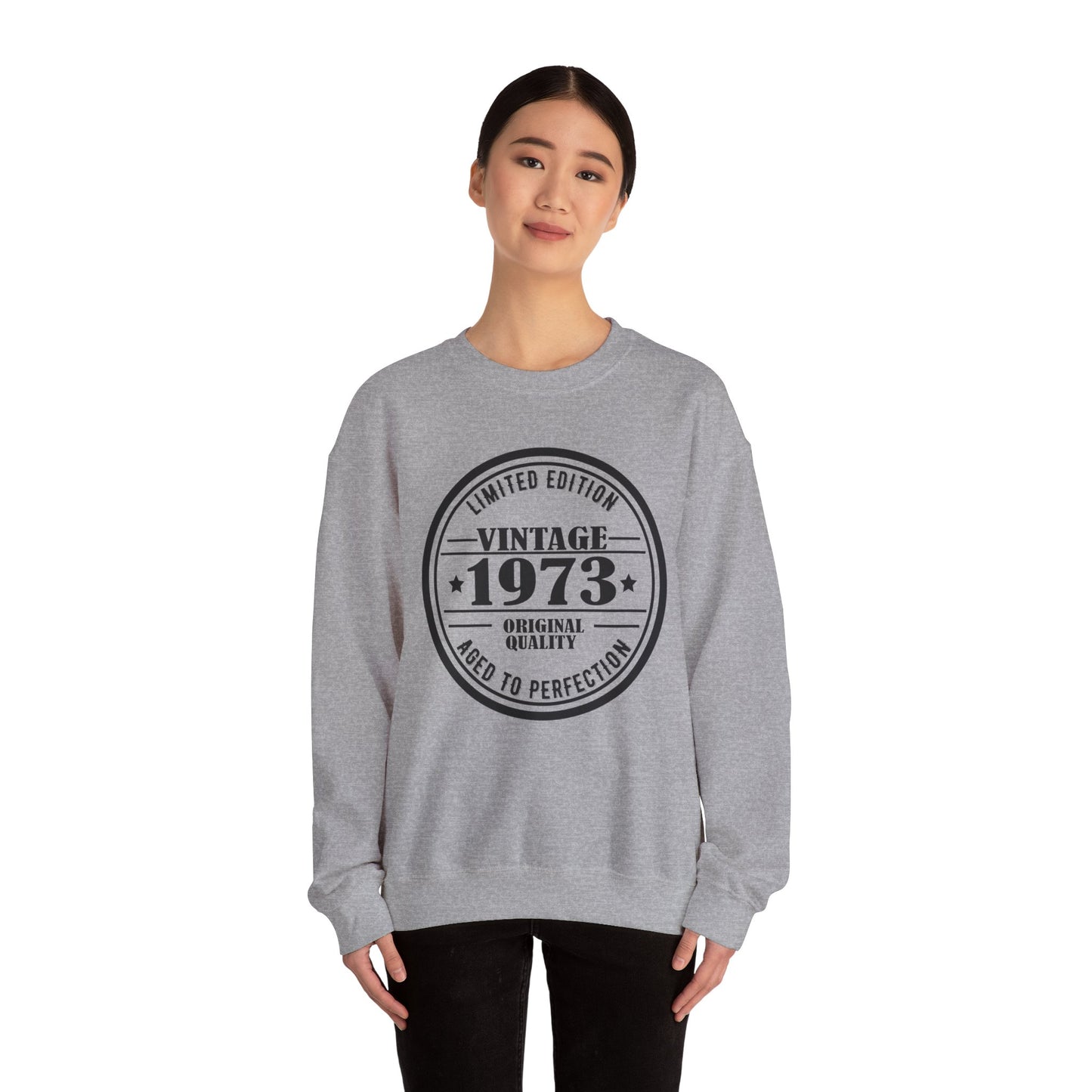 1973 Sweatshirt Vintage Graphic Pullover Sweater Birthday Gifts For Dad | Aged To Perfection