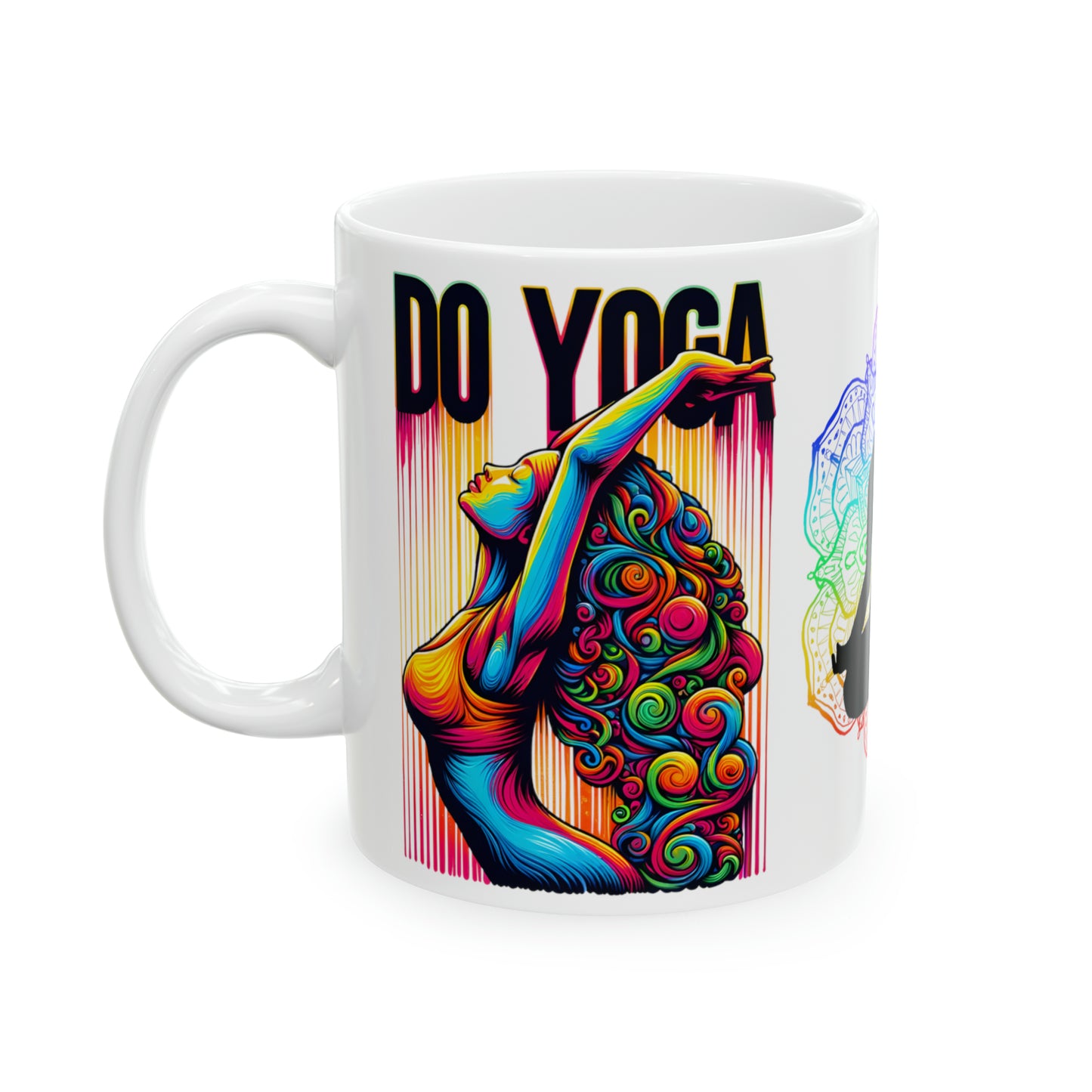 Yoga Coffee Mug, Namaste Ceramic Mug 11oz, Meditation Gifts For Her, Chakra Gift For Mom