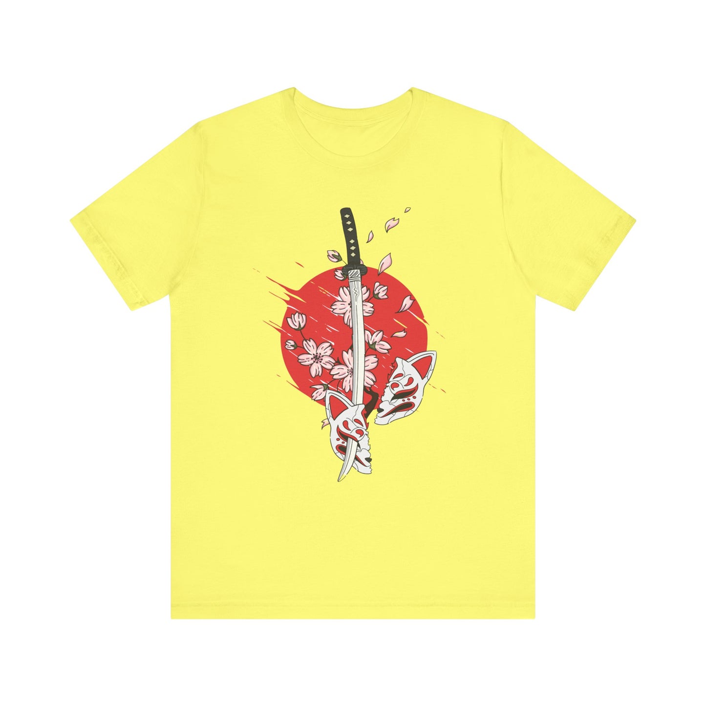 Japanese T-Shirt, Japan Art Unisex Graphic Tee, Samurai Sakura