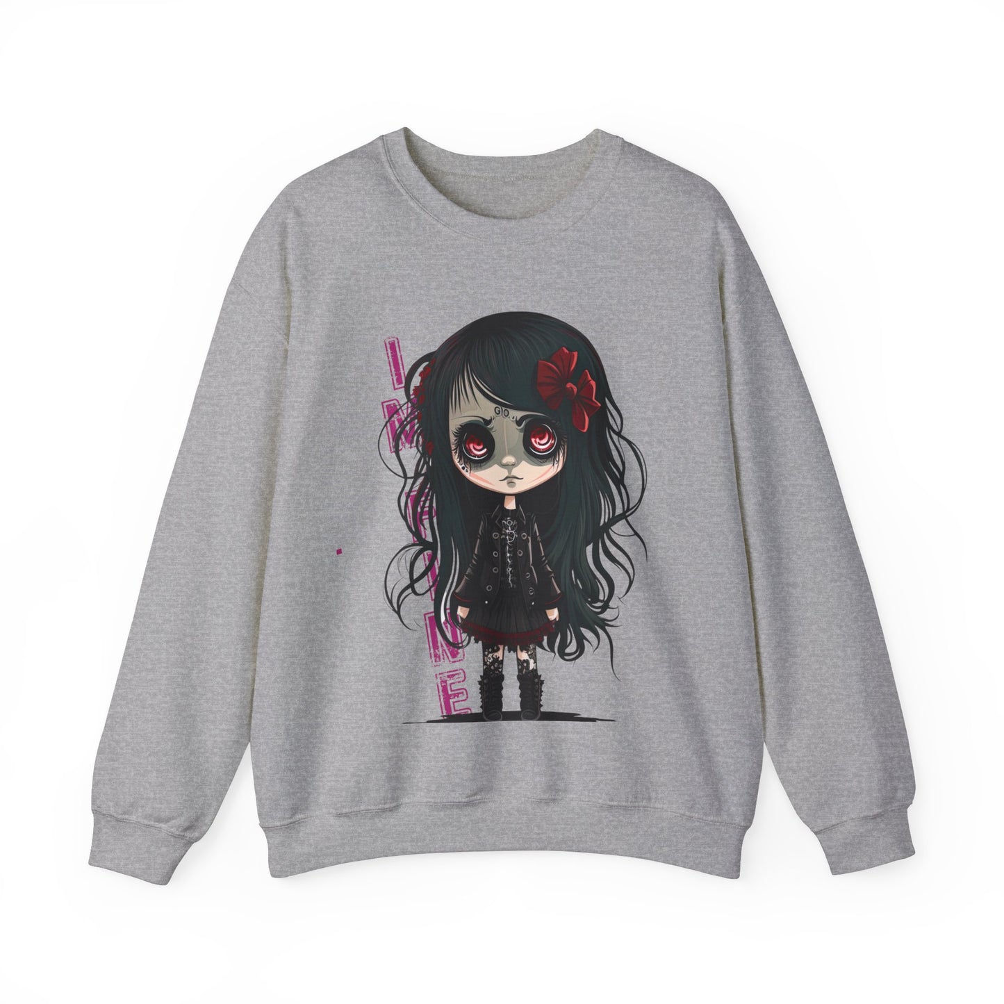 Goth Sweatshirt Emo Graphic Pullover Sweater | Cute Gifts For Teens Halloween Outfit | Im Fine