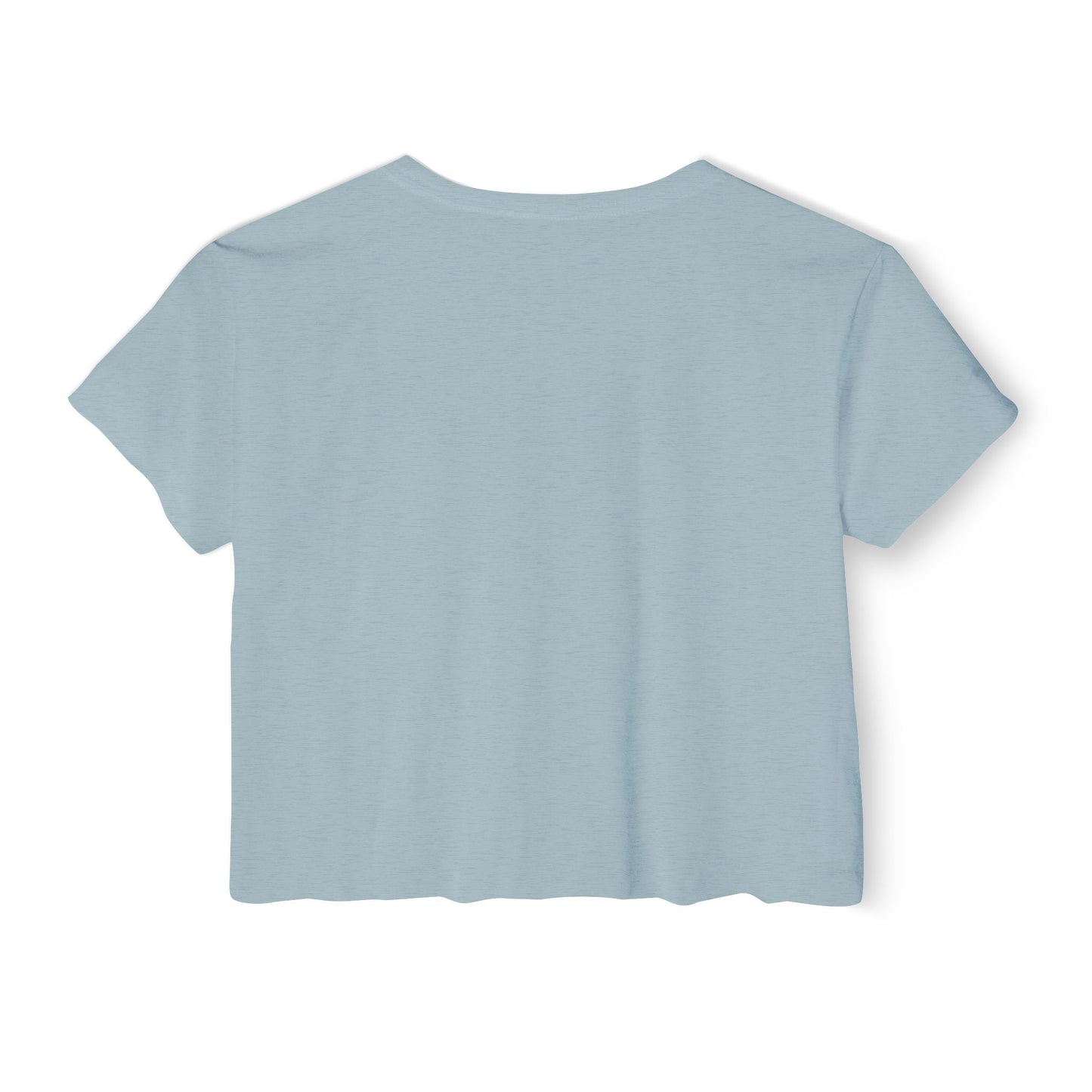 Back view of a light blue crop top, perfect for casual outings and music festivals.