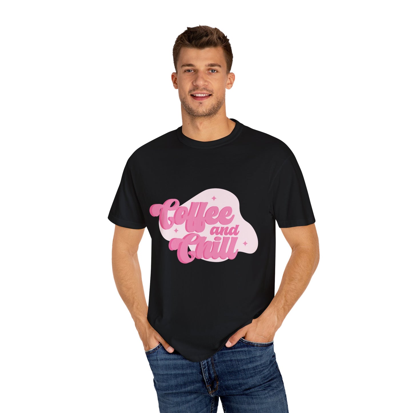 Coffee And Chill Comfort Colors Shirt, Unisex Garment-Dyed T-shirt, Gift For Coffee Lovers.