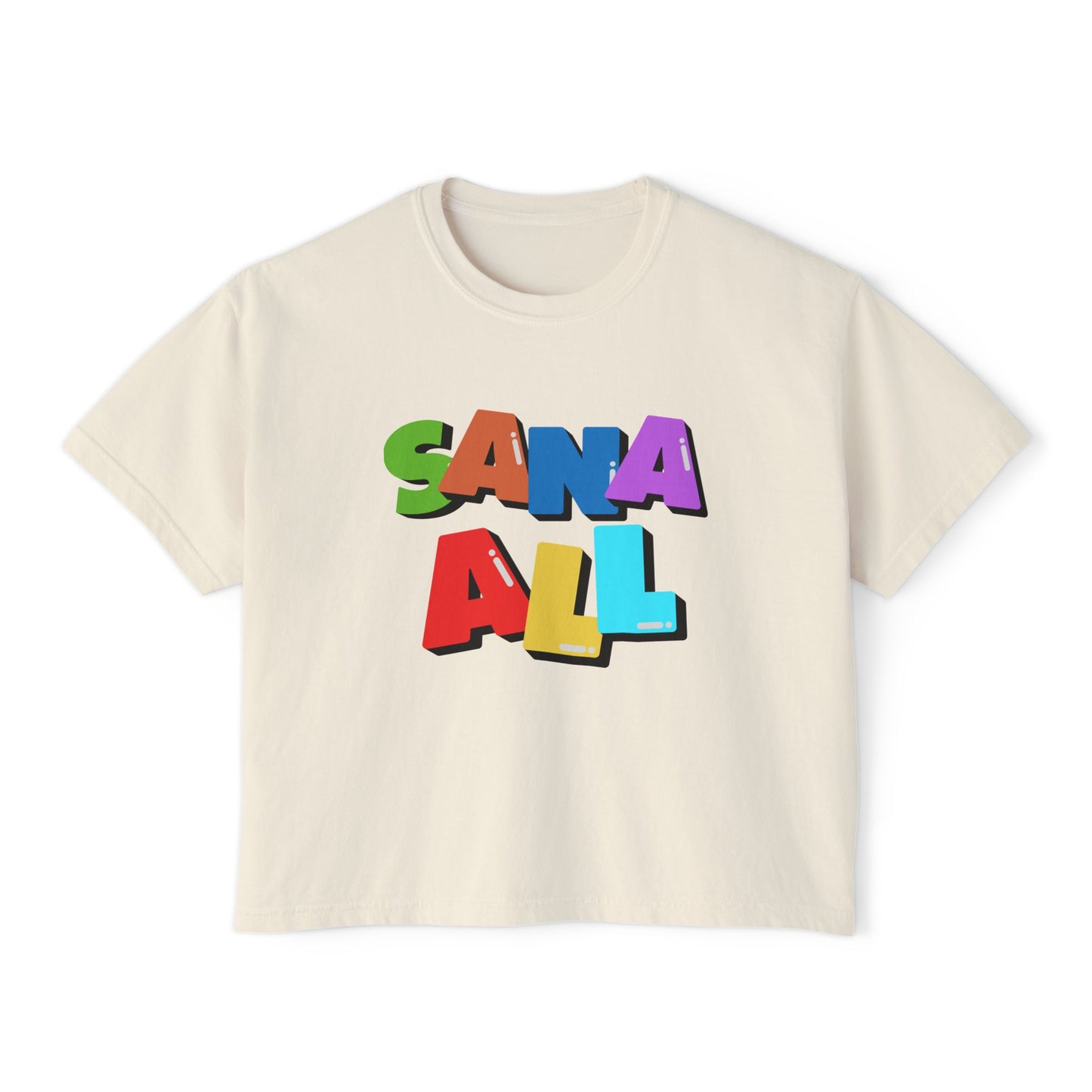 Sana All Graphic Tee, Boxy Croptop, Pinoy Shirt, Casual Crop Top, Filipino Gift for Her,, Comfort Colors Tshirt, Cebuana