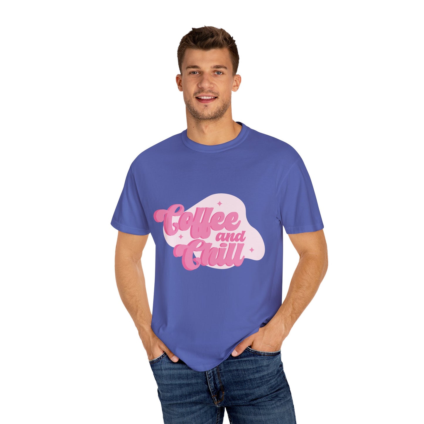 Coffee And Chill Comfort Colors Shirt, Unisex Garment-Dyed T-shirt, Gift For Coffee Lovers.