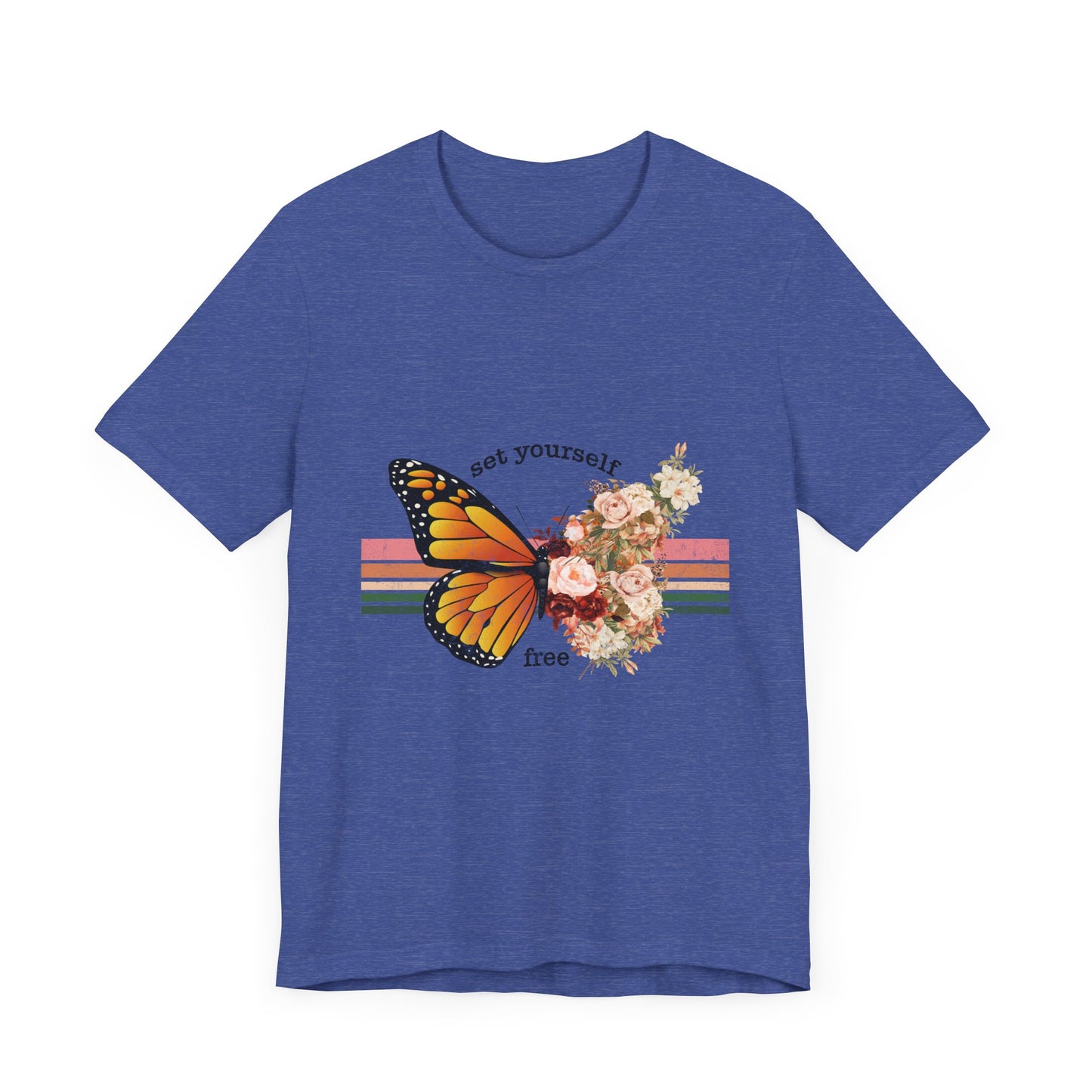Retro T-Shirt, Butterfly Graphic Tee for Teens, Unisex Tshirt Aesthetic Gifts For Her, Vintage Mantra Shirr Design