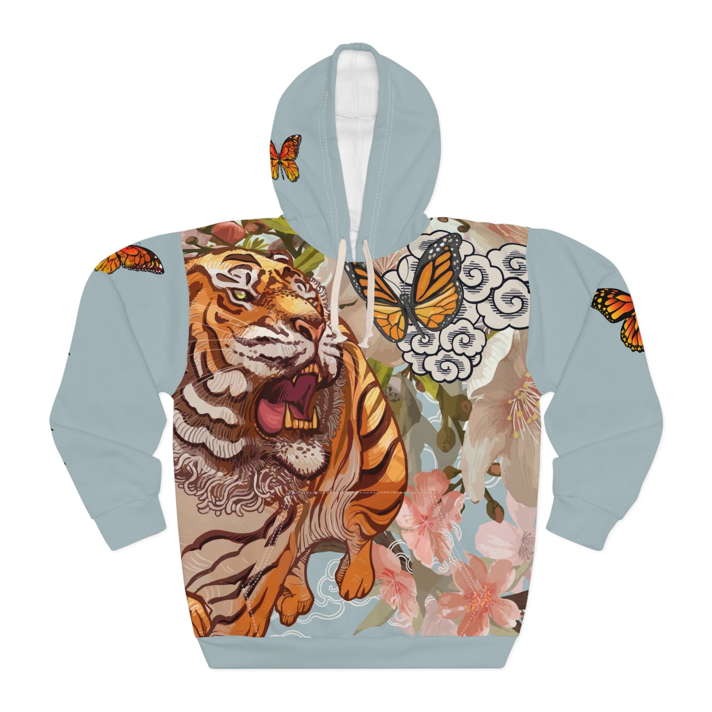 Japanese Hoodie,Tiger Hoodie, Unisex Pullover Hoodie,All Over Print Hoodie,Aesthe'tic Pullover Hooded Jacket