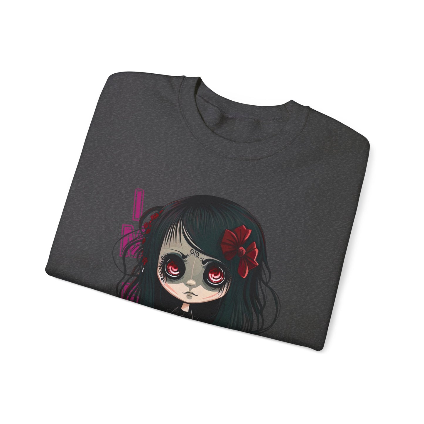 Goth Sweatshirt Emo Graphic Pullover Sweater | Cute Gifts For Teens Halloween Outfit | Im Fine
