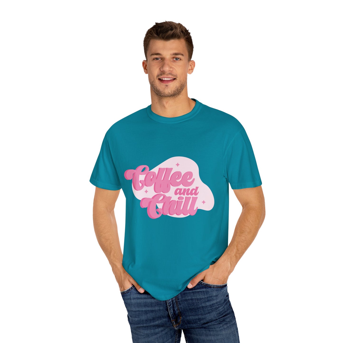 Coffee And Chill Comfort Colors Shirt, Unisex Garment-Dyed T-shirt, Gift For Coffee Lovers.