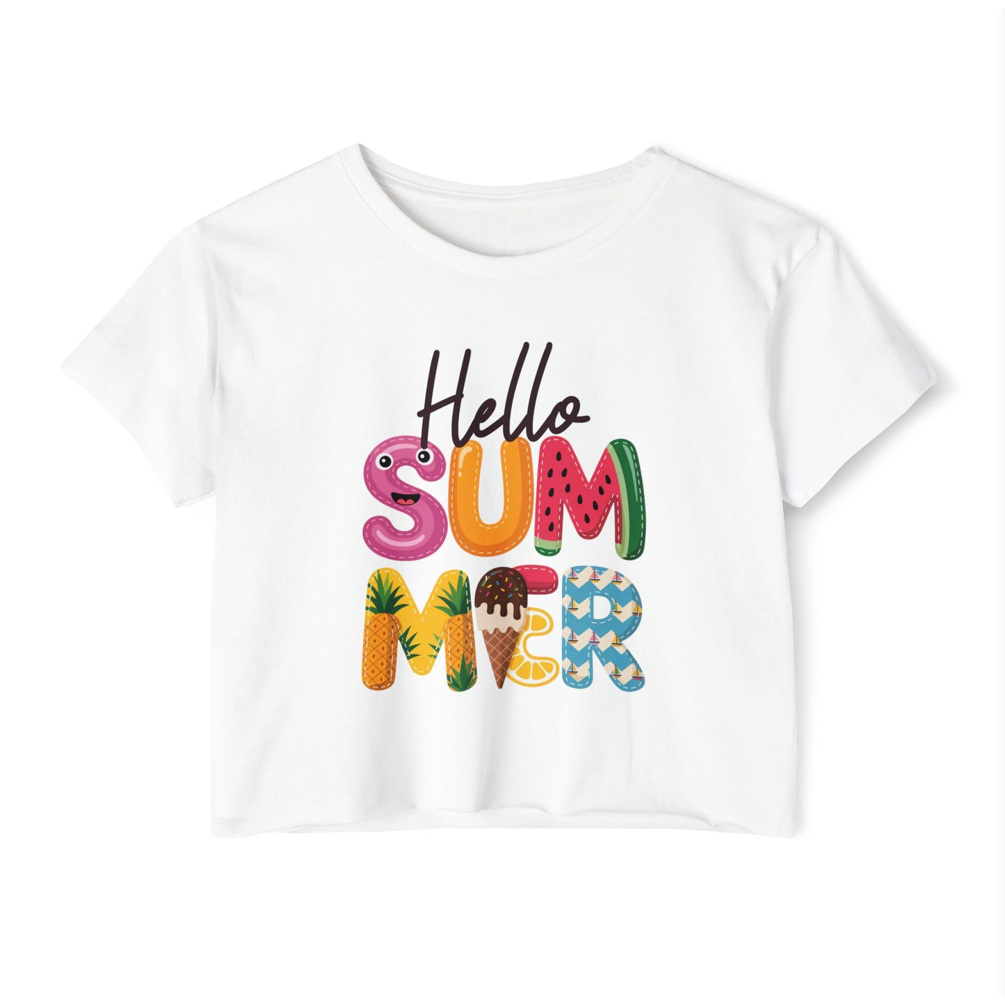Summer Crop Top For Women, Beach Gifts For Her, Vacation T-Shirt Croptop Casual TShirt Merch