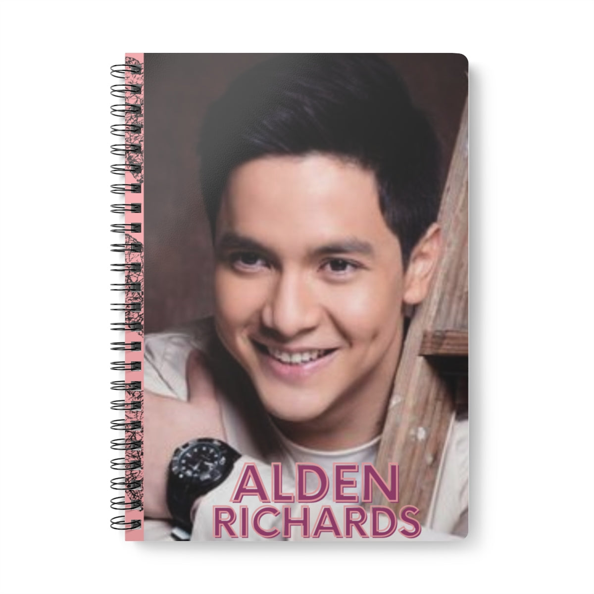 Alden Richards lined spiral notebook, 6x9 inches, perfect for school supplies and cute writing journals.