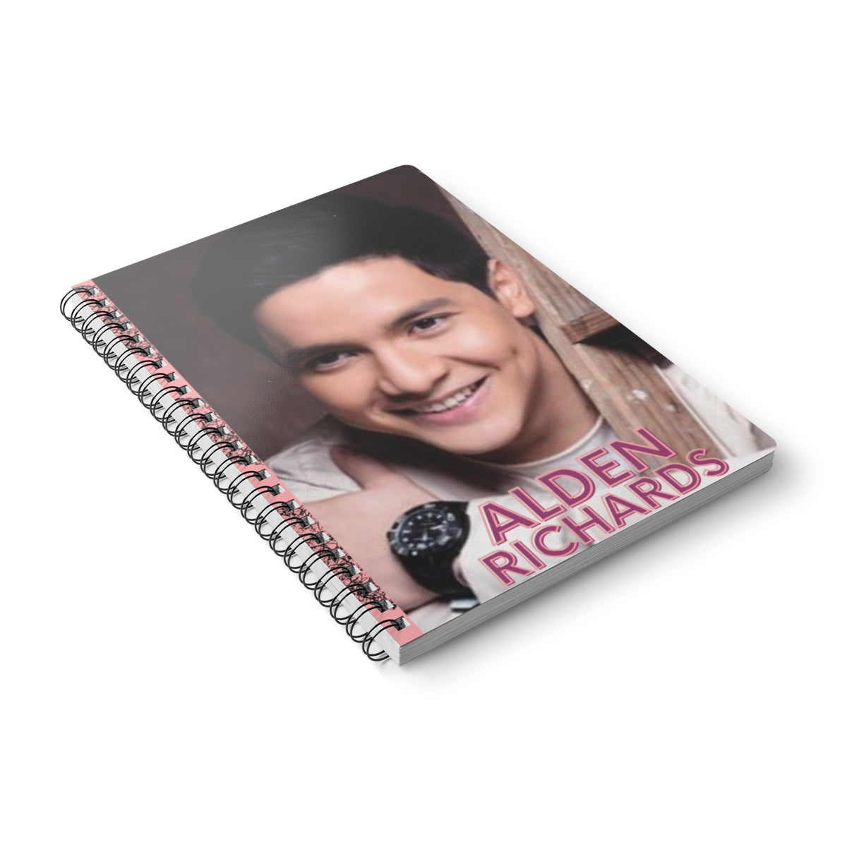 Alden Richards lined spiral notebook 6x9, Filipino gifts for teens and women, aesthetic writing journal with bookmark and pen.