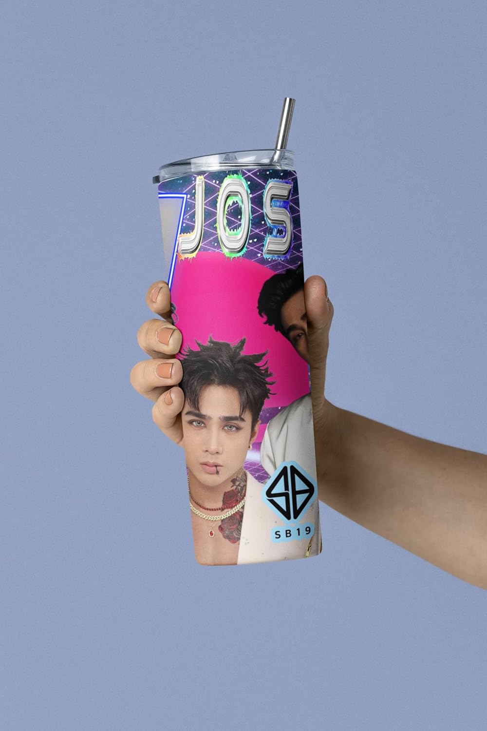 P-Pop Sb19 Josh Tumbler, 20 oz stainless steel drinkware for hot or cold drinks, Filipino gift for teens.