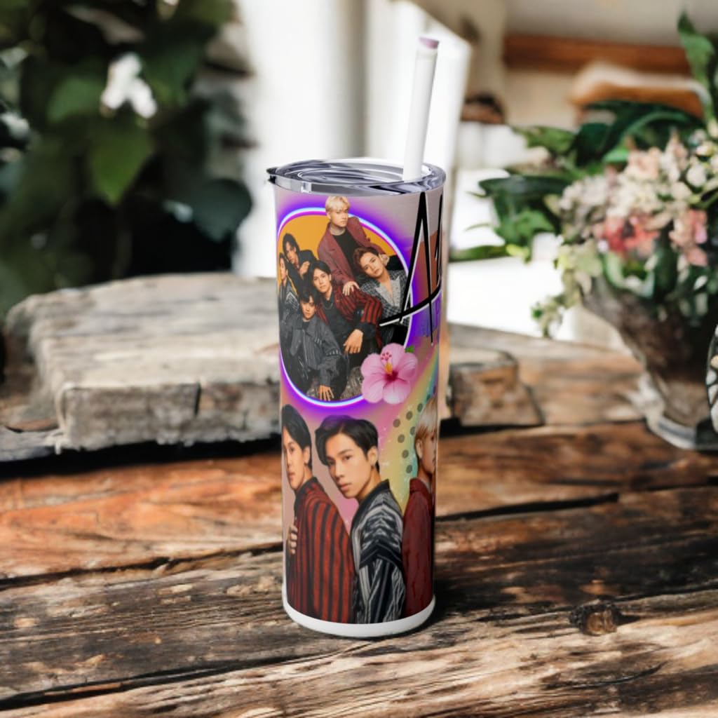 P-Pop Alamat Tumbler, 20 oz stainless steel drinkware with straw, ideal for hot or cold beverages, stylish Filipino gift.