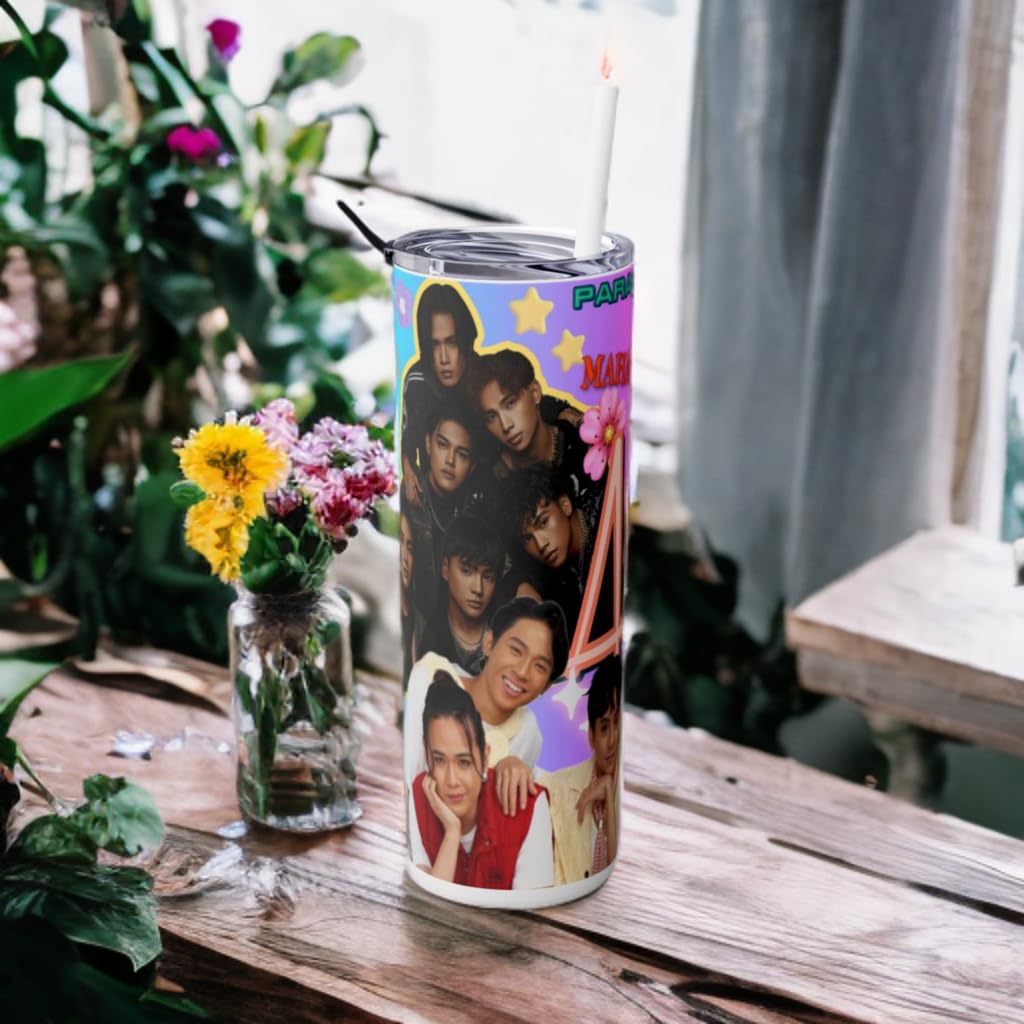 P-Pop Alamat Tumbler 20 oz featuring colorful design, ideal for hot or cold drinks, perfect Filipino gift for teens.