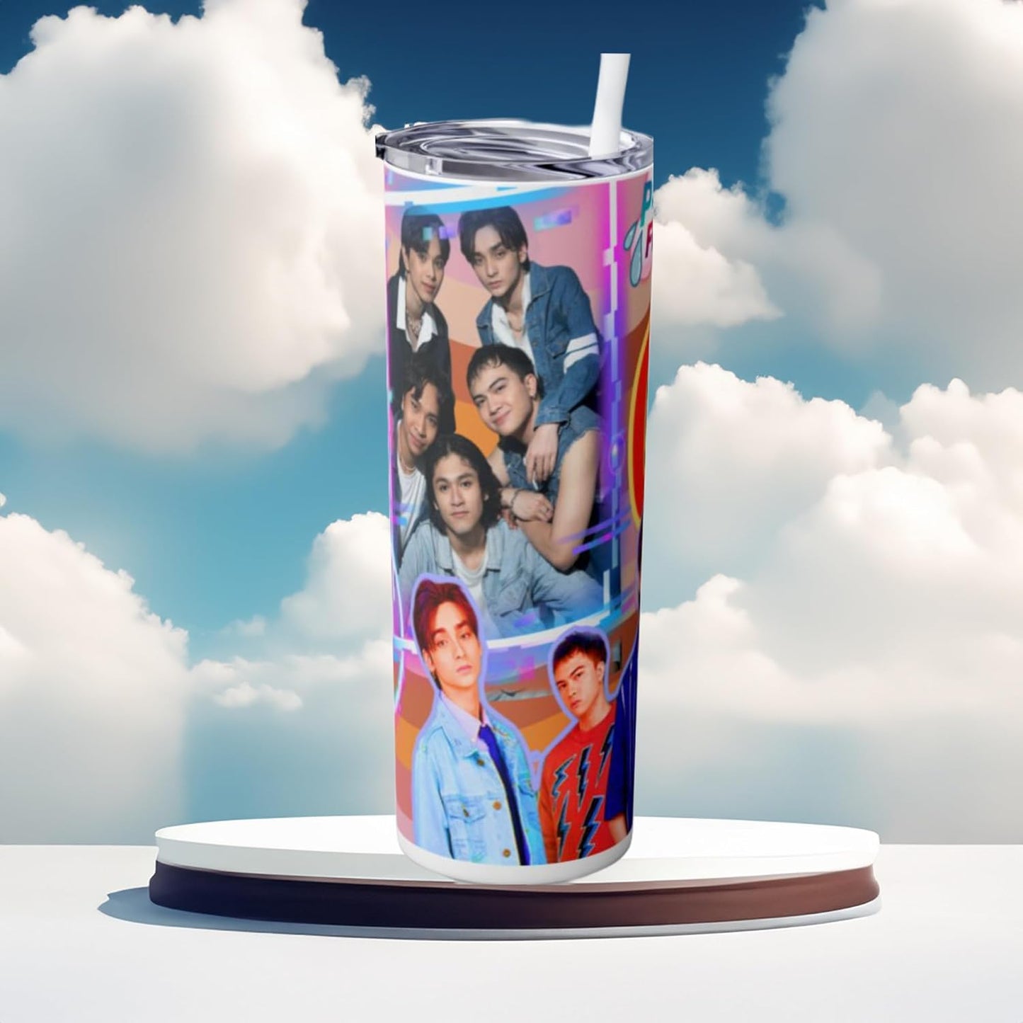 P-Pop GAT Tumbler 20 oz featuring Filipino pop music artists, stylish drinkware for hot or cold beverages.