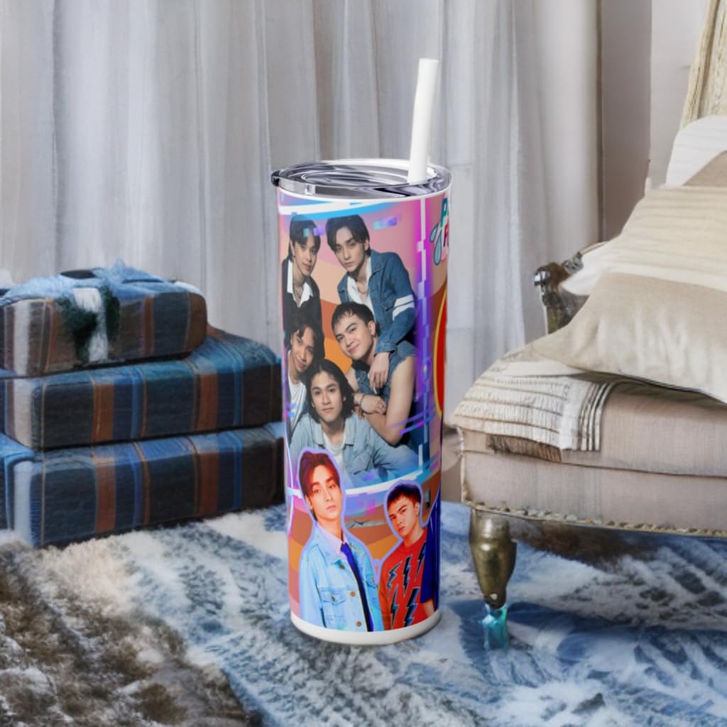 P-Pop GAT 20 oz tumbler featuring vibrant Pinoy pop music design, ideal for hot or cold drinks, perfect Filipino gift for teens.