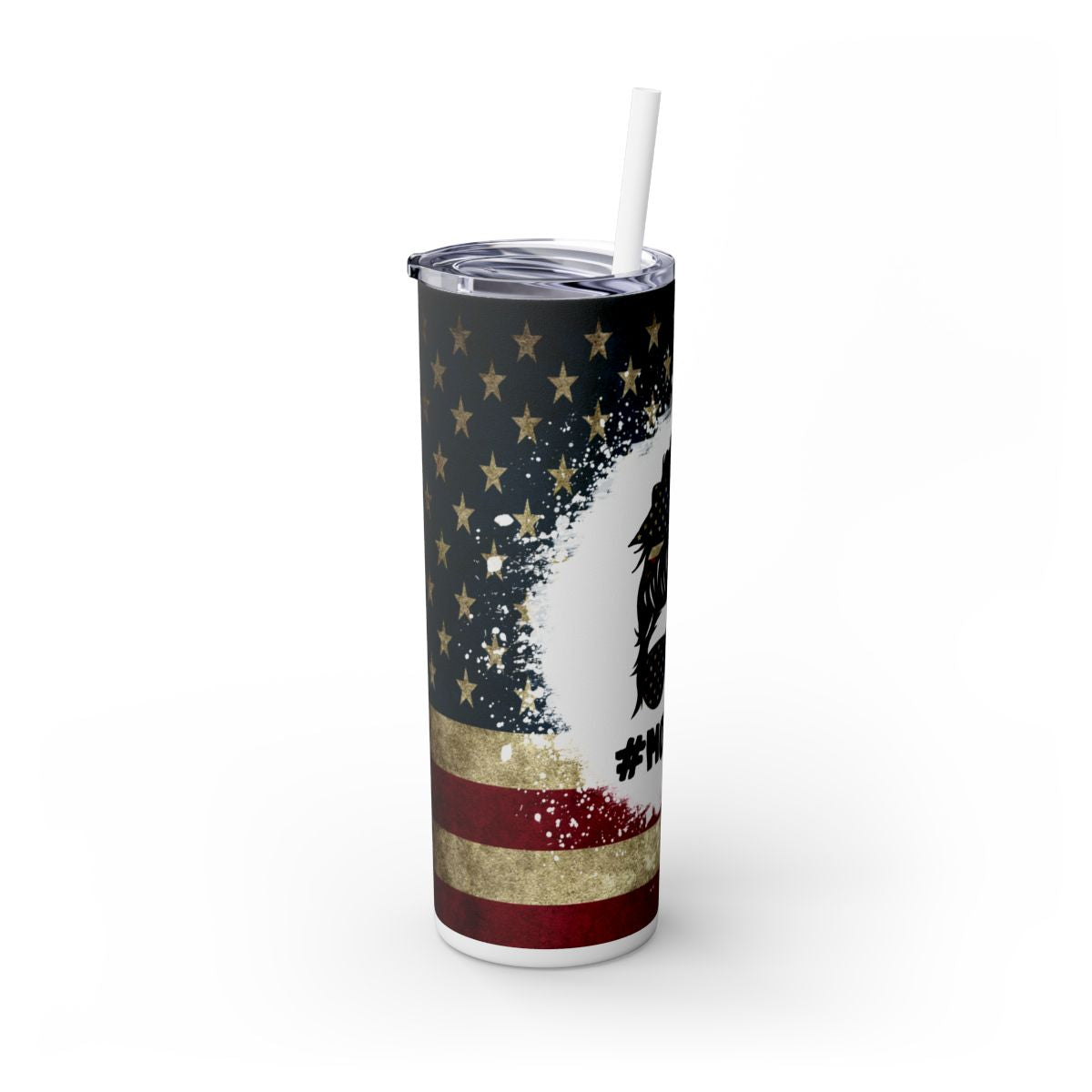 4th Of July Tumbler 20 oz, Patriotic Gift For Mom, American Flag Stainless Steel Drinkware With Straw And Lid, Office Accessory For Hot Cold Iced Coffee