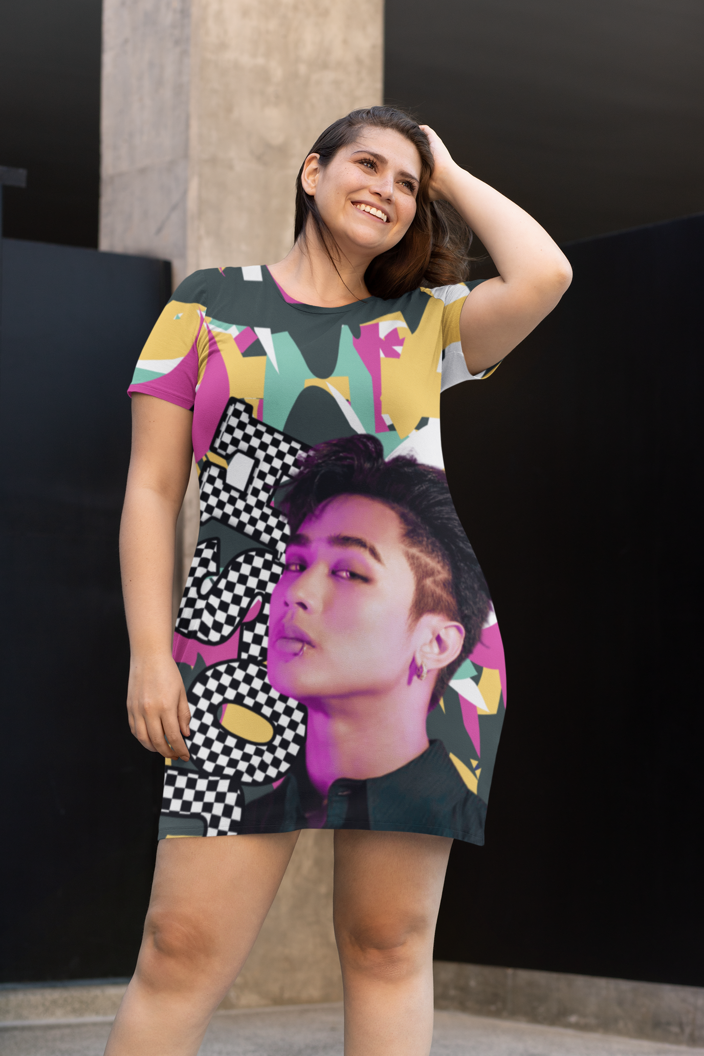 P-pop Sb19 Josh T Shirt Dress, Pinoy T-Shirt Short Dress Casual Summer Outfits Filipino Gift For Fangirl