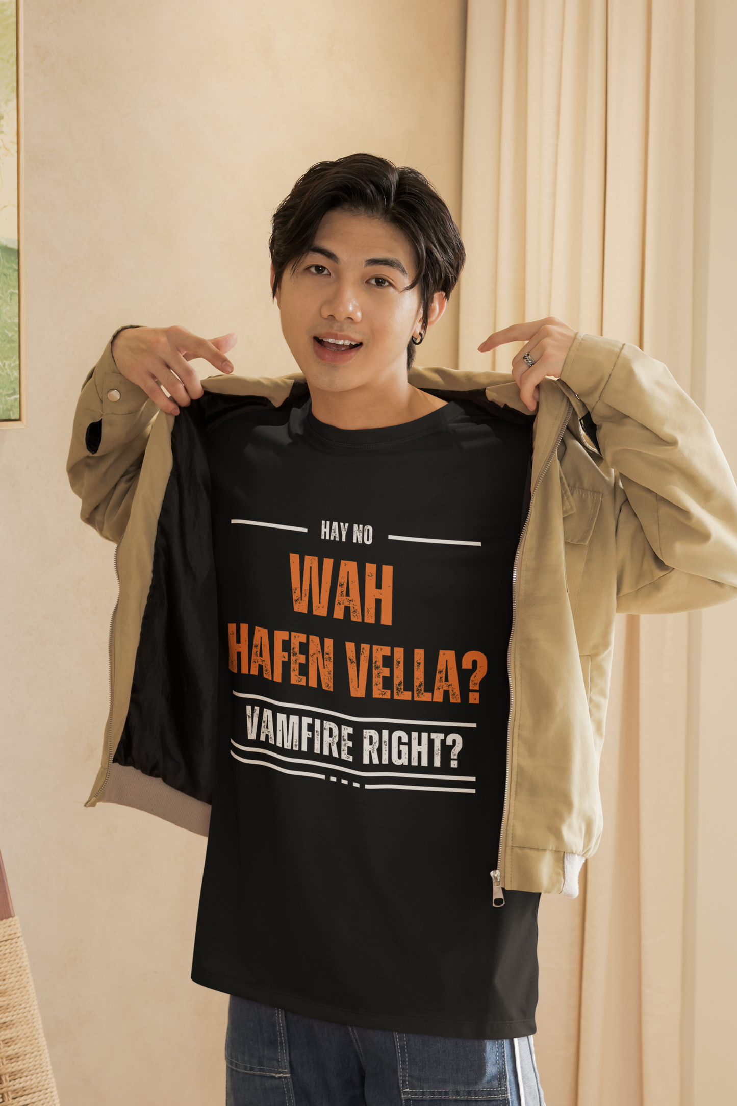 Trendy Casual Summer Vacation Travel T-Shirt, Filipino Gift For Teens, Pinoy Tshirt Design, Wah Hafen Vella