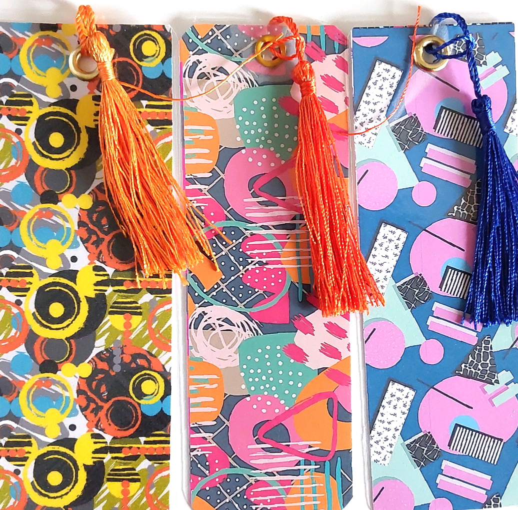 Abstract Art Artsy Gift For Teens 6x9 Spiral Notebook Set of 3, Lined Journal For Writing With Matching Bookmark x3 Gift Set