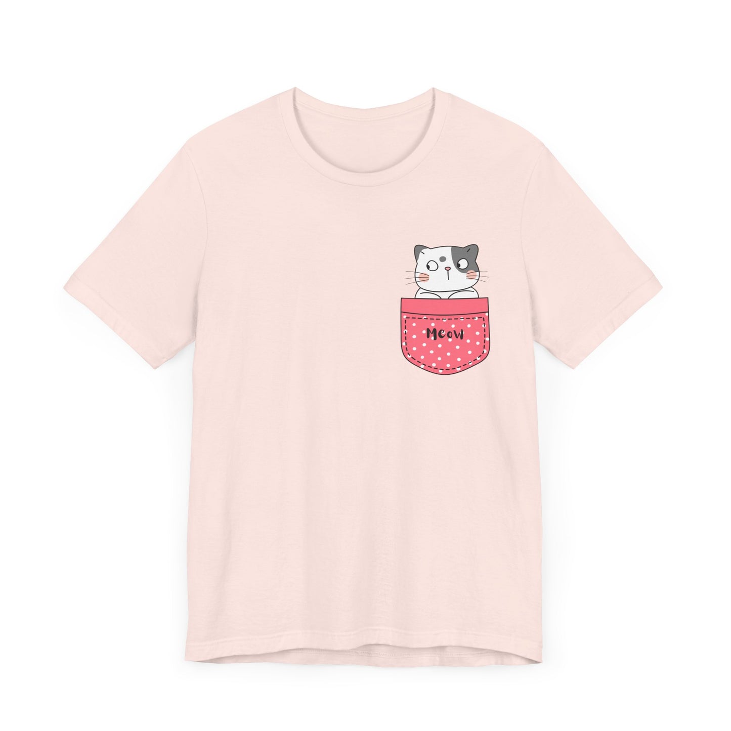 Cat T-Shirt, Cute Graphic Tee for Teens,Unisex Tshirt Aesthetic Gifts For Her,Cute Shirt,Cat Pocket Shirt,Gift For Cat Lovers & Cat Moms