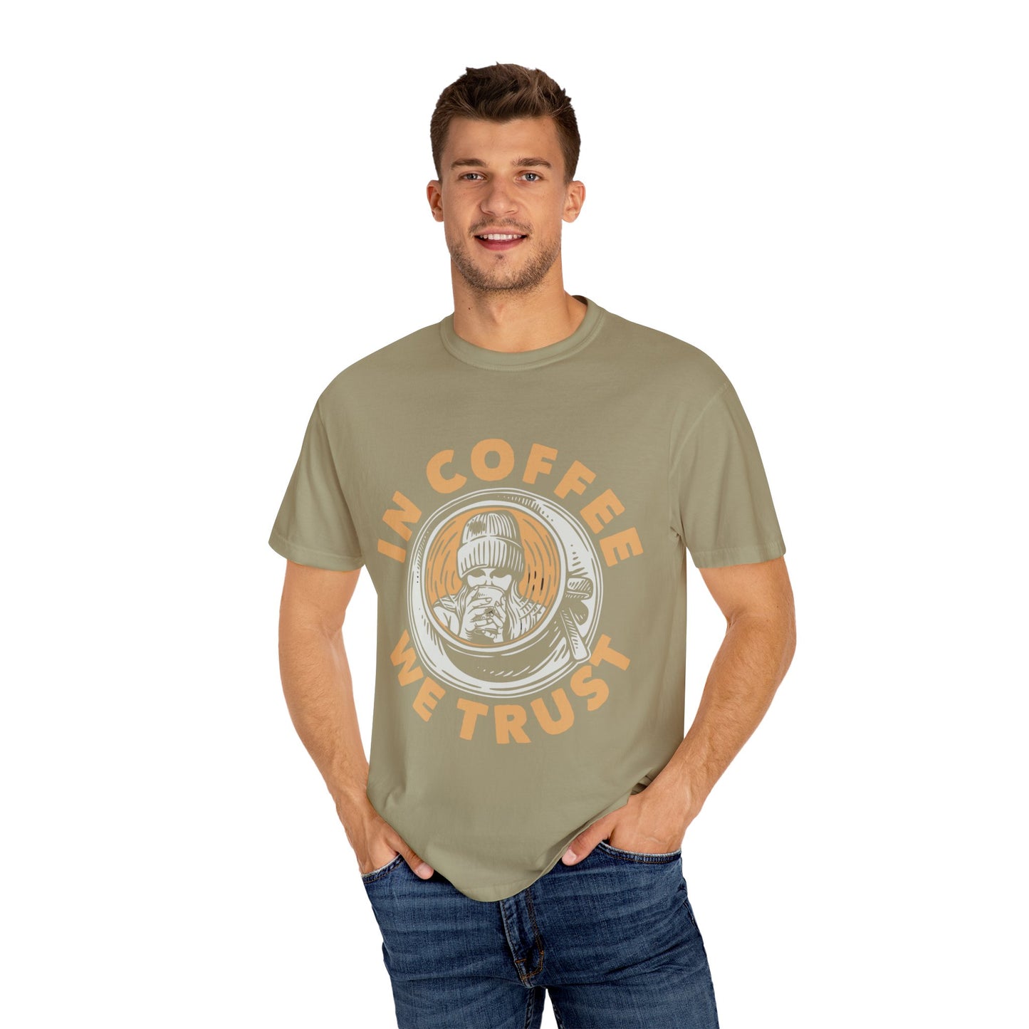 In Coffee We Trust Comfort Colors Shirt, Unisex Garment-Dyed T-shirt,Gift For Coffee Lovers.