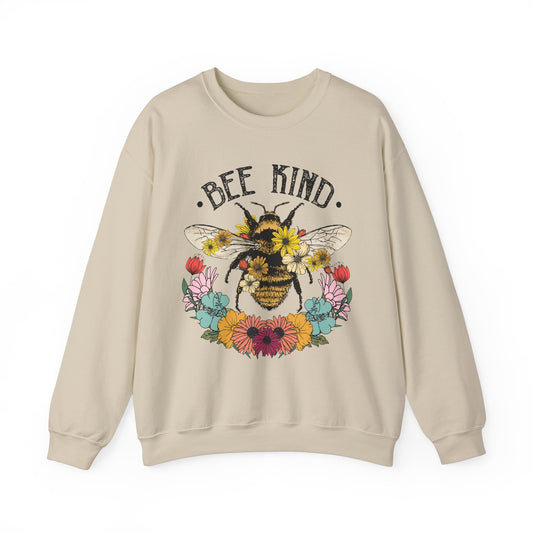 Be Kind Sweatshirt Bee Graphic Pullover Sweater | Motivational Gifts For Teachers | Floral