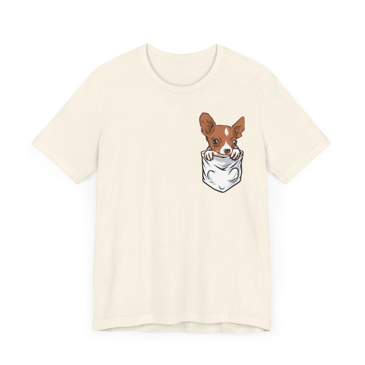Chihuahua T-Shirt, Dog Graphic Tee for Teens, Unisex Tshirt Aesthetic Gifts For Her, Cute Shirt,Dog Pocket Shirt, Dog Lovers Gift