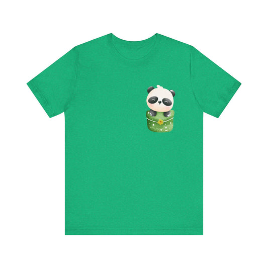 Panda T-Shirt, Cute Graphic Tee for Teens,Unisex Tshirt Aesthetic Gifts For Her,Cute Shirt, Panda Pocket Shirt,Gift For Panda Lovers