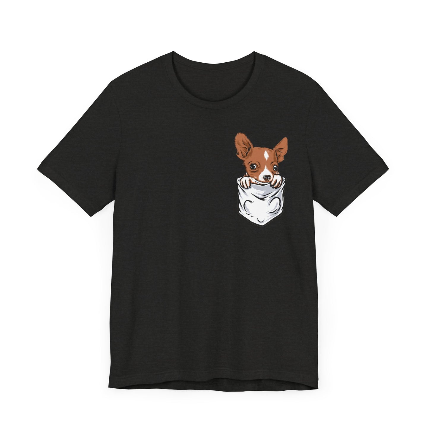 Chihuahua T-Shirt, Dog Graphic Tee for Teens, Unisex Tshirt Aesthetic Gifts For Her, Cute Shirt,Dog Pocket Shirt, Dog Lovers Gift