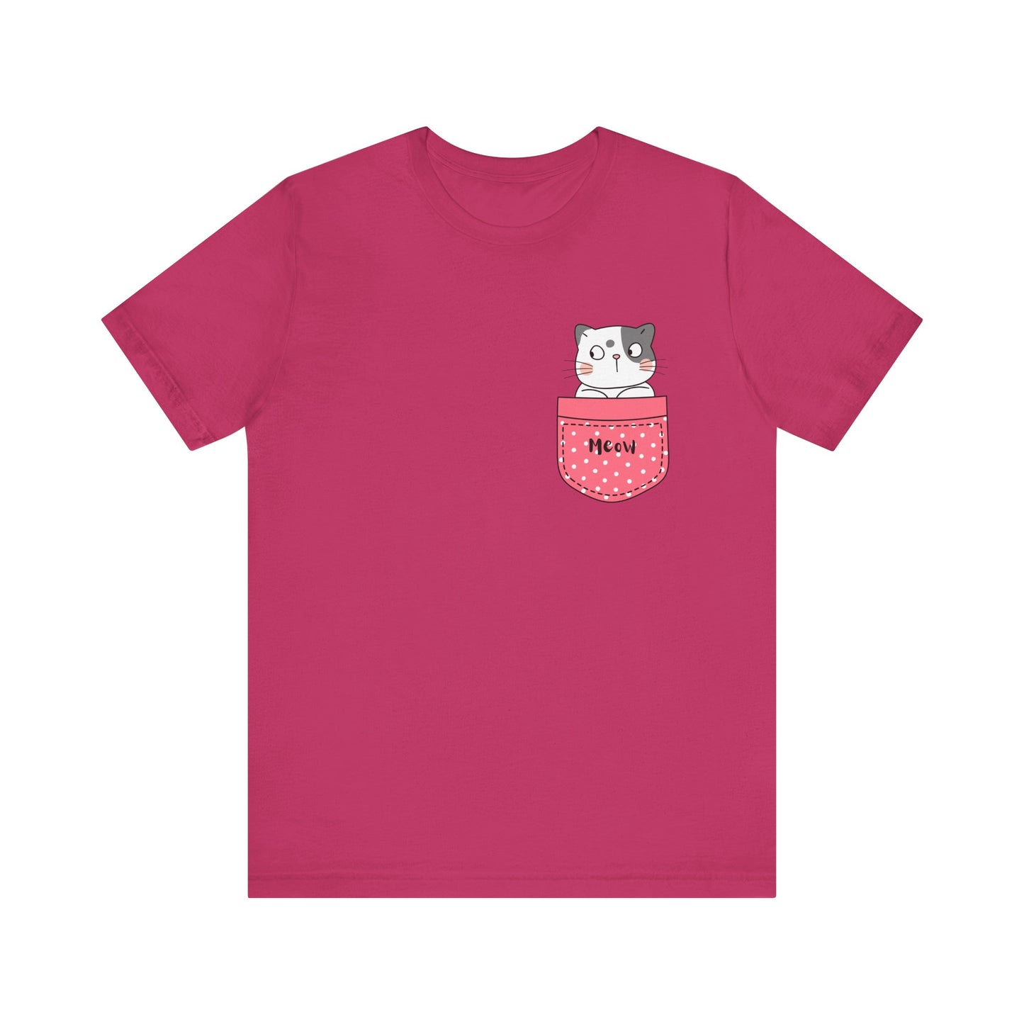 Cat T-Shirt, Cute Graphic Tee for Teens,Unisex Tshirt Aesthetic Gifts For Her,Cute Shirt,Cat Pocket Shirt,Gift For Cat Lovers & Cat Moms
