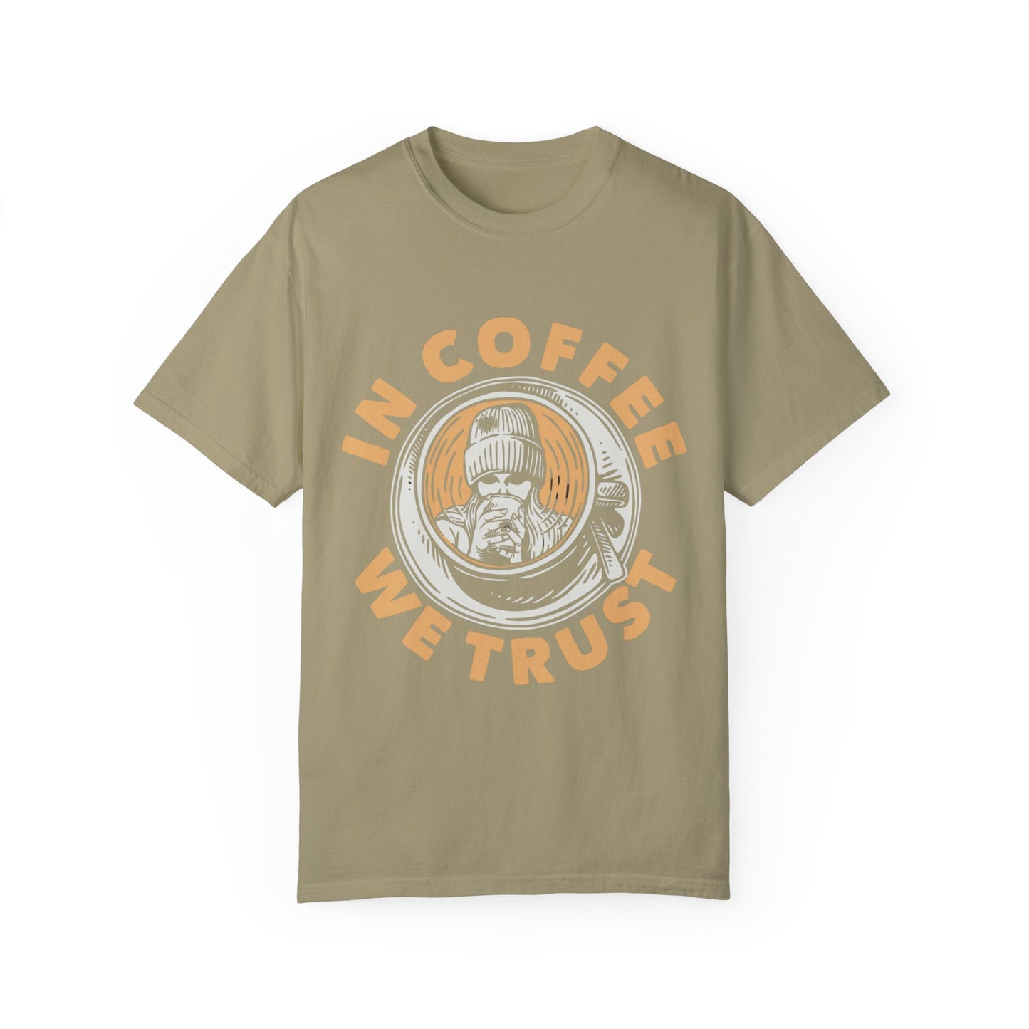 In Coffee We Trust Comfort Colors Shirt, Unisex Garment-Dyed T-shirt,Gift For Coffee Lovers.