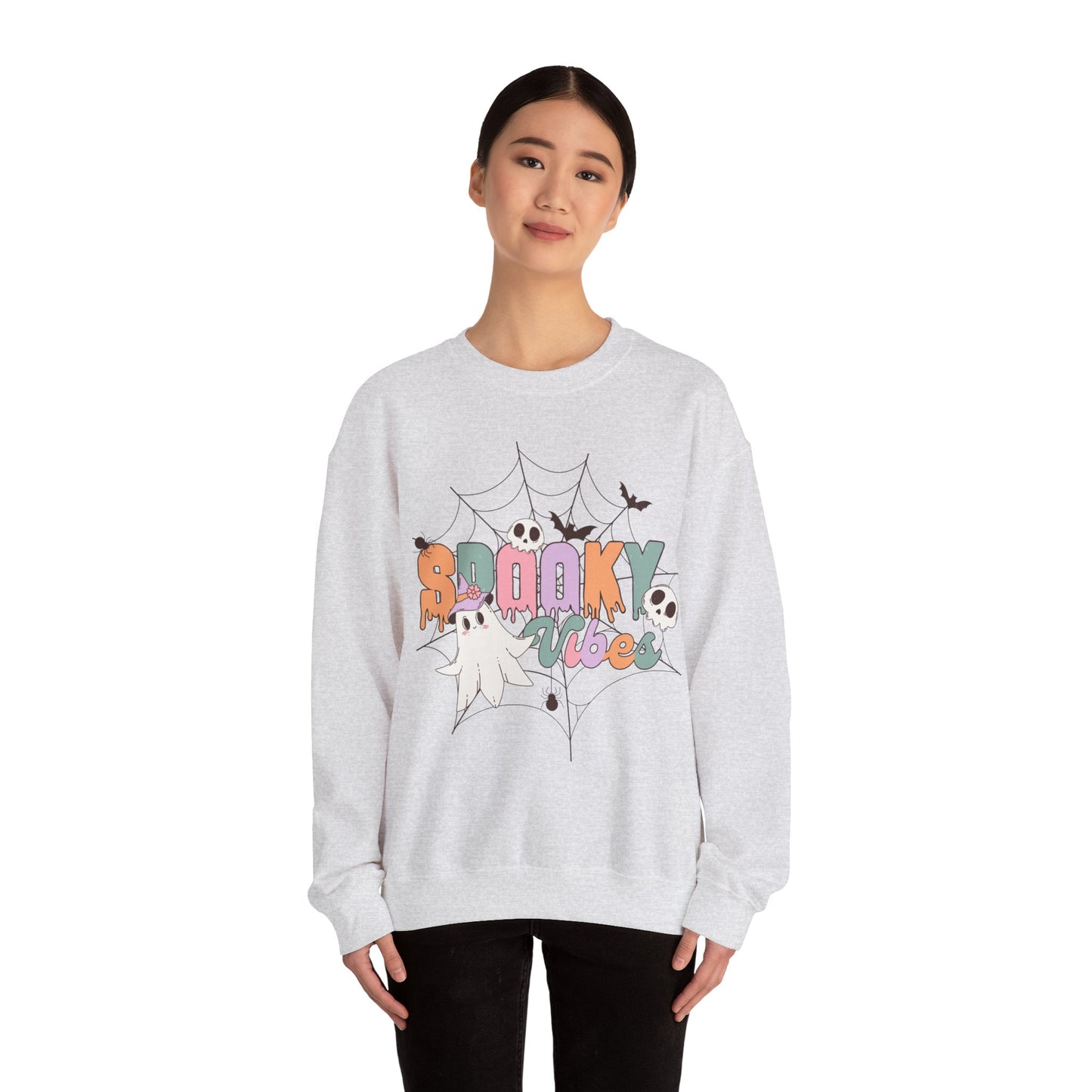Fall Sweatshirt Halloween Graphic Pullover Sweater | Autumn Gifts For Mom Pastel Gift For Her | Spooky Vibes