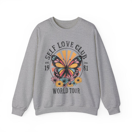 Butterfly Sweatshirt Floral Graphic Pullover Sweater | Motivational Gifts For Teachers | Self Love Club